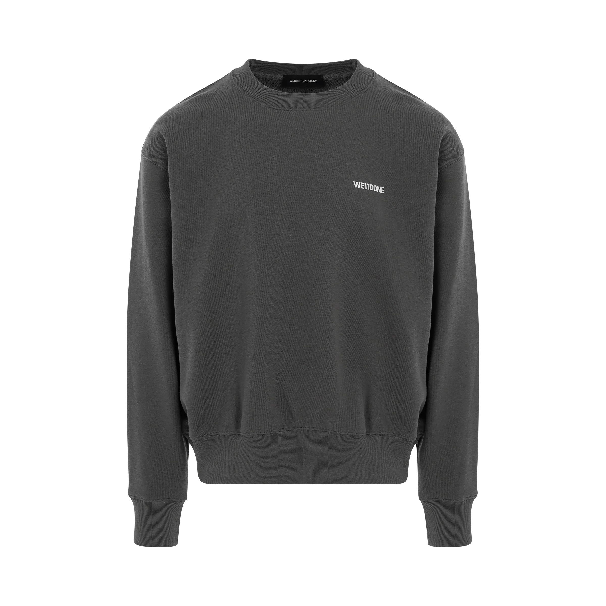 WE11DONE o1mris0824 Cotton Sweatshirt in Charcoal Size US M / EU 48-50 / 2 - 1 Thumbnail