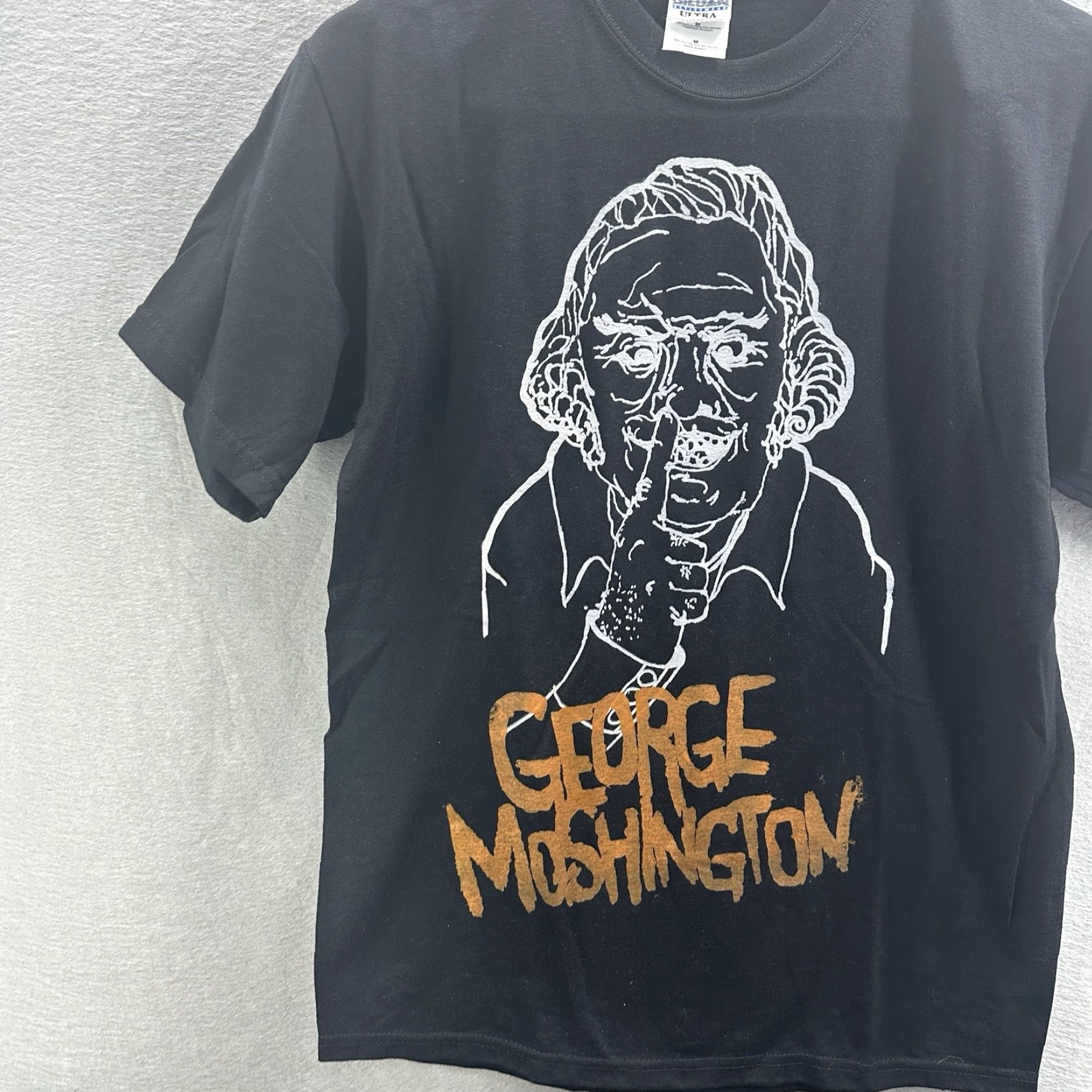 Gildan VINTAGE George Moshington Shirt Mens M Black 1990s Punk Grunge Band Tee Nike? Size US M / EU 48-50 / 2 - 4 Thumbnail