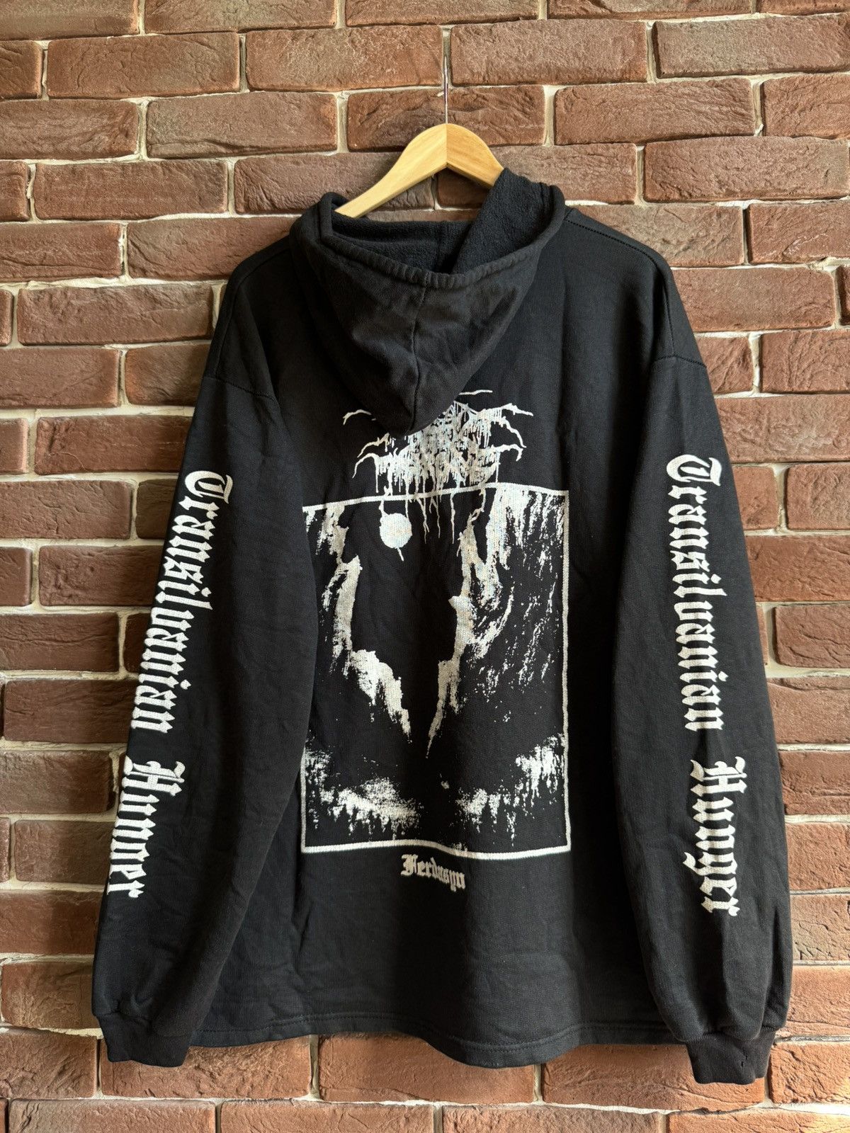 Band Tees Rare 90s DARKTHRONE Transilvanian Vintage Band Metal Hoodie Size US XL / EU 56 / 4 - 2 Thumbnail