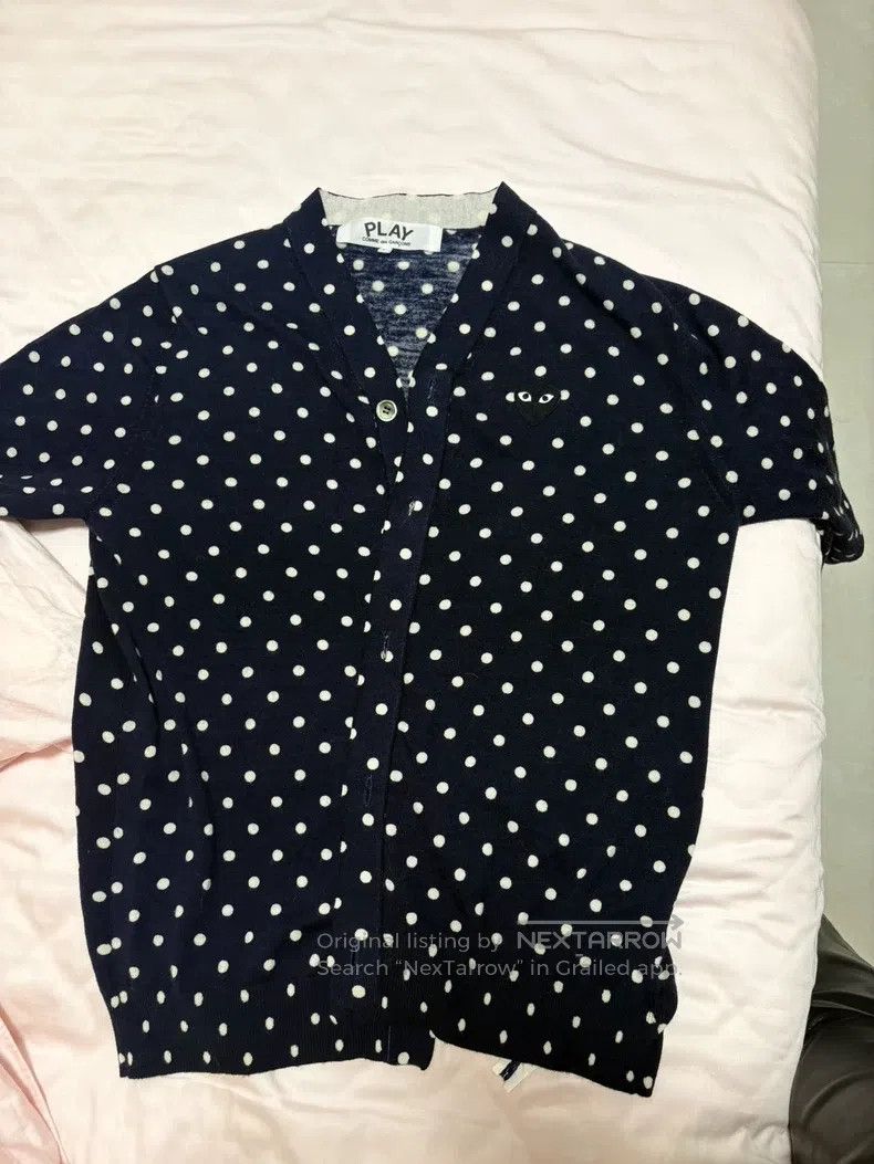 Comme des Garcons Comme Des Garcons Navy Blue Polka Dot Black Heart Size L / US 10 / IT 46 - 1 Thumbnail
