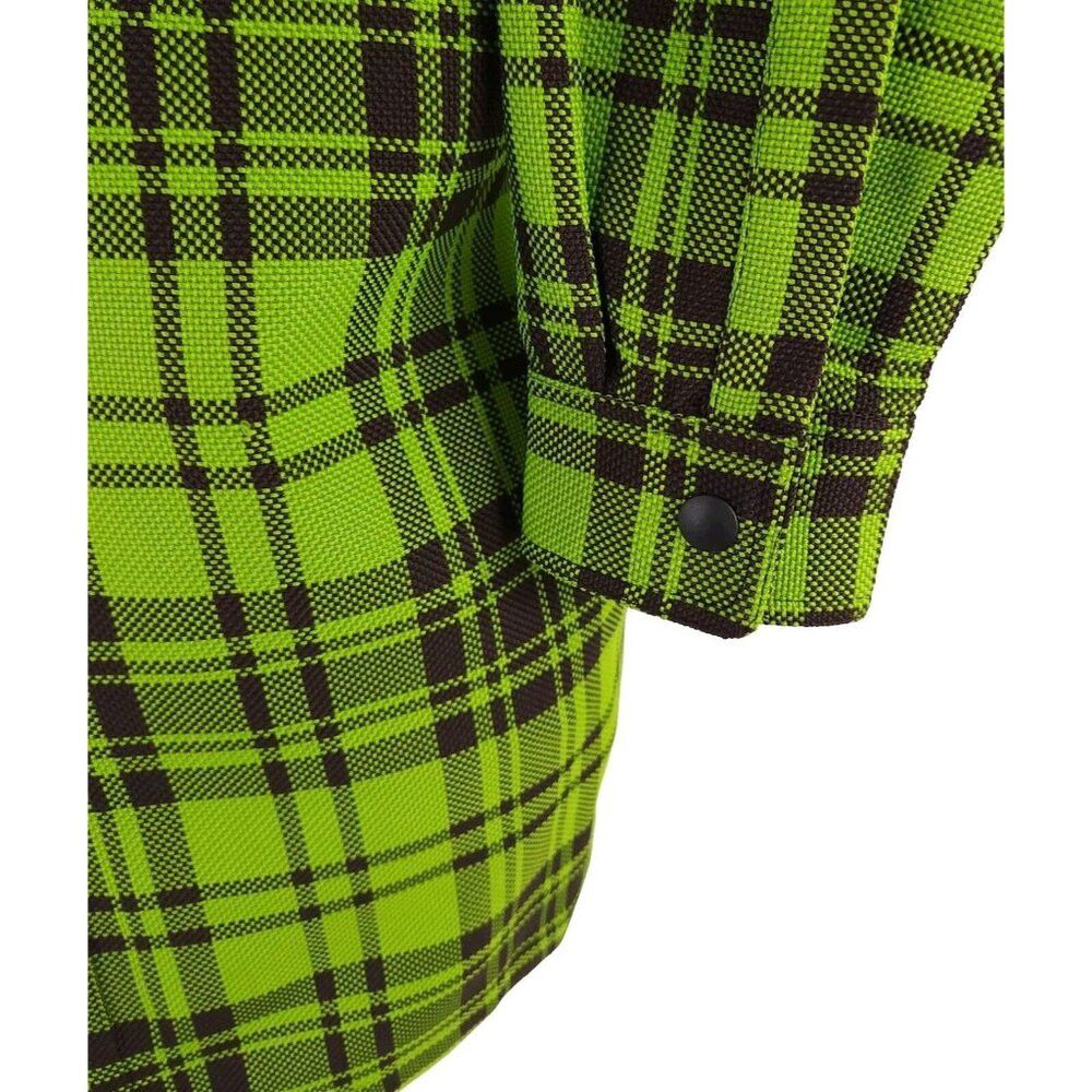 Palm Angels Palm Angels Logo Overshirt 44 XS Mens Green & White Plaid C Size US XS / EU 42 / 0 - 6 Thumbnail