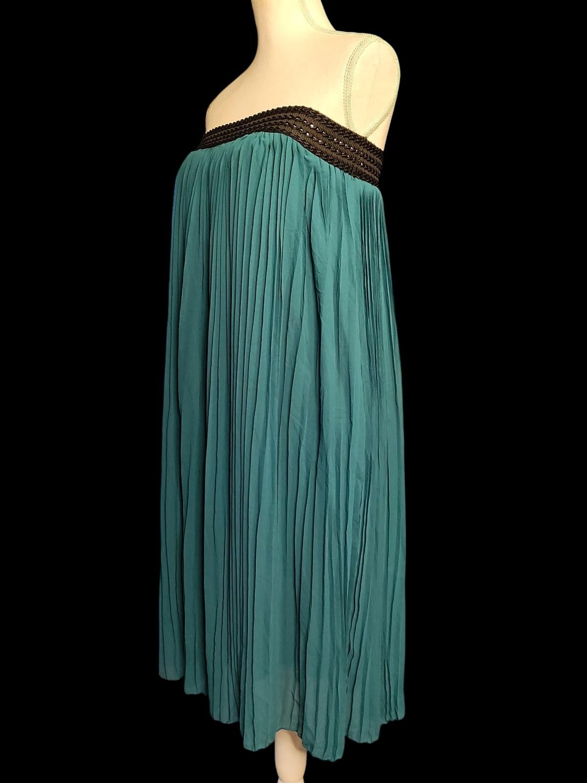 Magical Design Magic Women's Strapless Pleated Maxi Dress Size L / US 10 / IT 46 - 5 Thumbnail