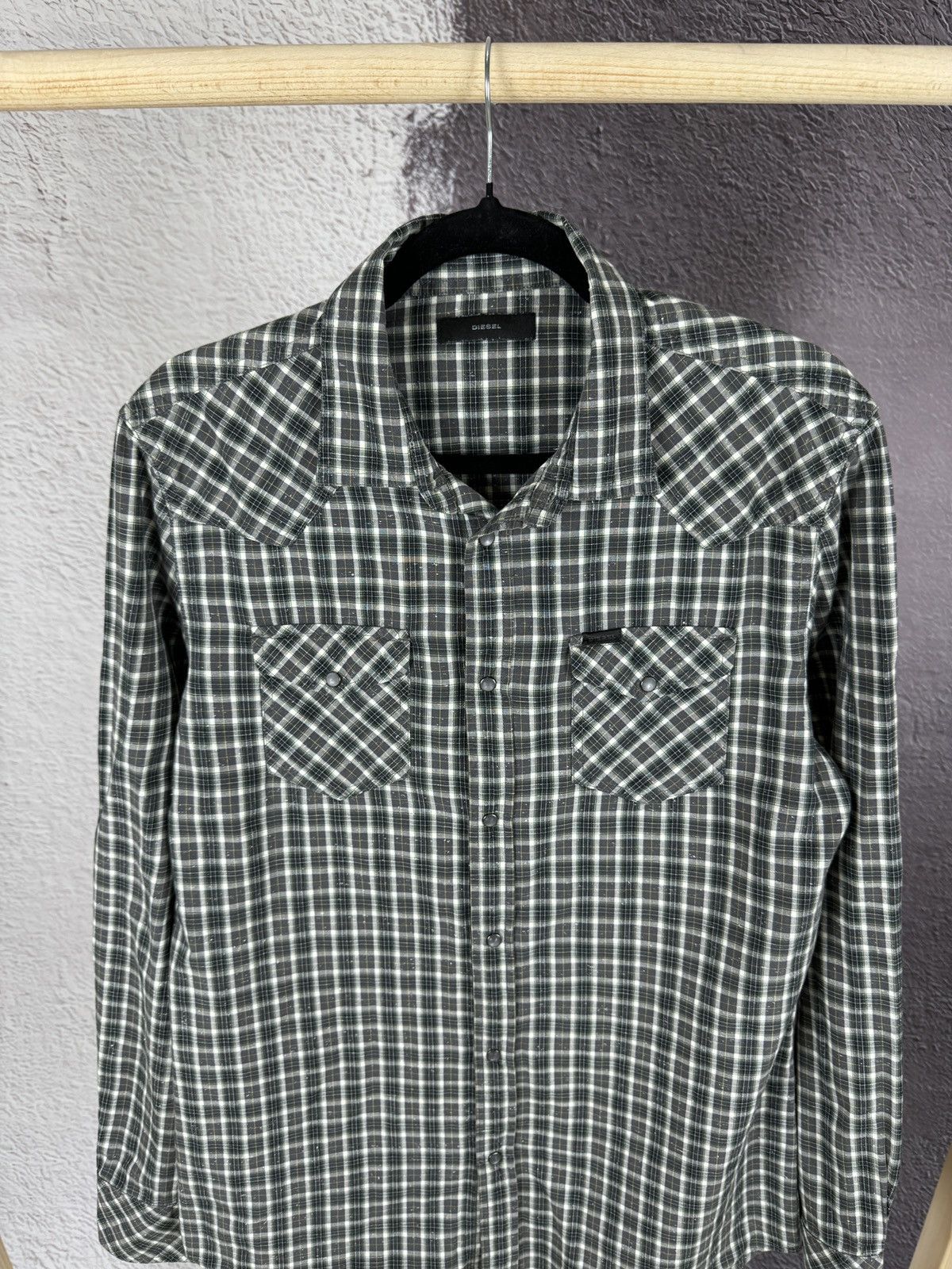 Diesel Diesel vintage checkered flannel y2k long sleeve shirt Size US L / EU 52-54 / 3 - 7 Thumbnail