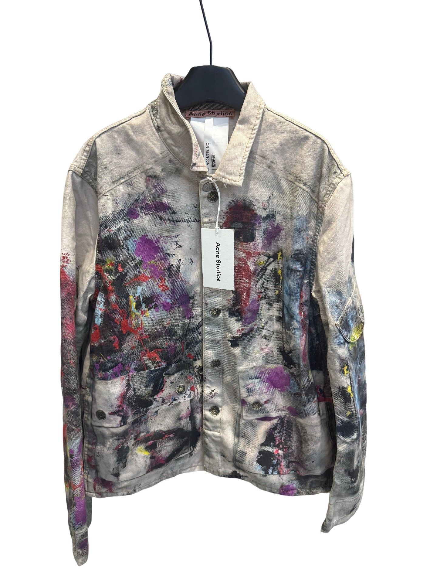 Acne Studios Acne Studios Paint Splatter Denim Jacket Size 50 Size US M / EU 48-50 / 2 - 1 Thumbnail