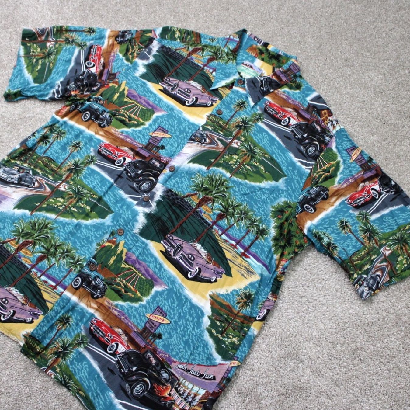 Reyn Spooner Reyn Spooner Hawaiian Shirt Mens XL Button-Up Short Sleeve Blue 100% Rayon Floral Slip-On Party/Cocktail All Seasons Breathable Pockets Vintage: No Size US XL / EU 56 / 4 - 3 Thumbnail