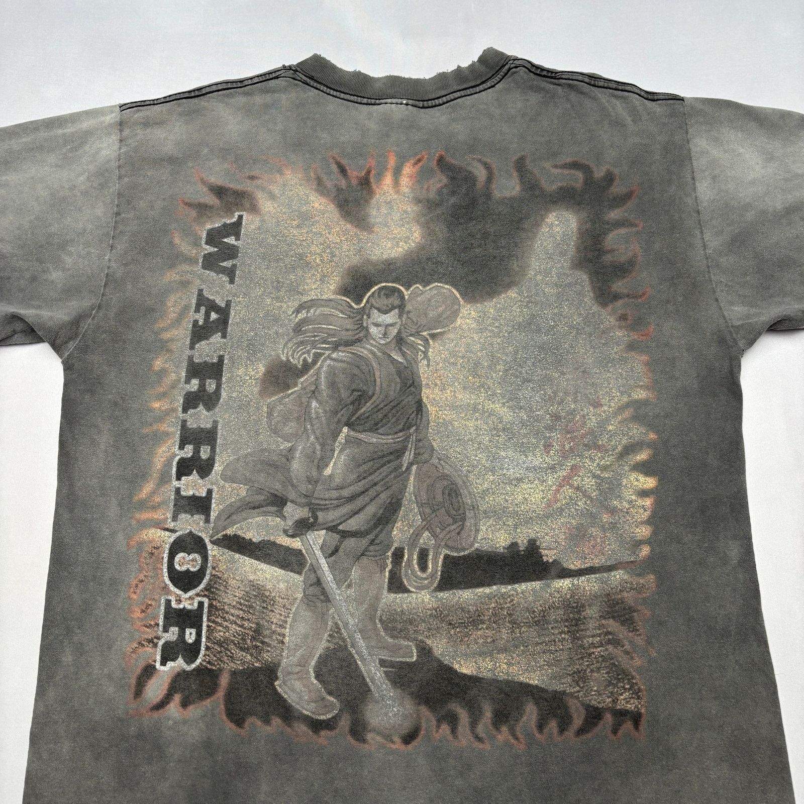 Vintage Vintage Warrior Tee Shirt Faded Men's Large Samurai Y2K Size US L / EU 52-54 / 3 - 4 Thumbnail