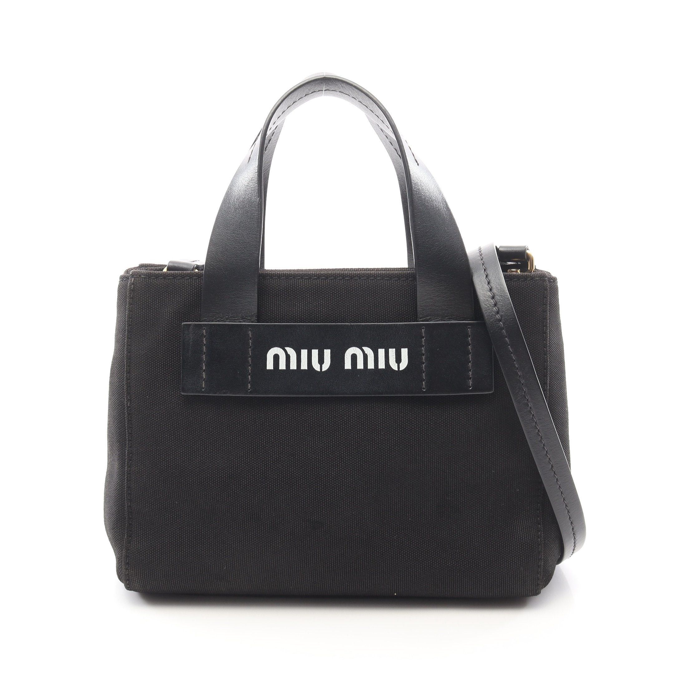 Miu Miu 1990's Archive Leather Tote Bag Black – Amber Handbags
