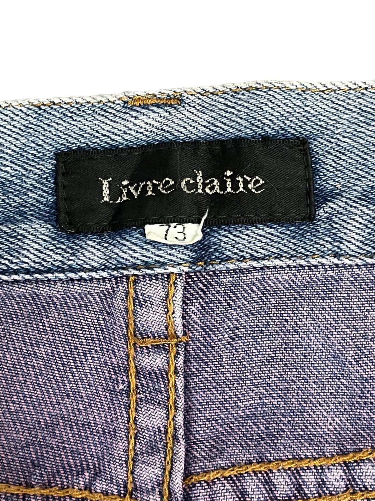 Japanese Brand Livre Claire Baggy/Flare Dualtone color Denim Size US 29 - 5 Thumbnail