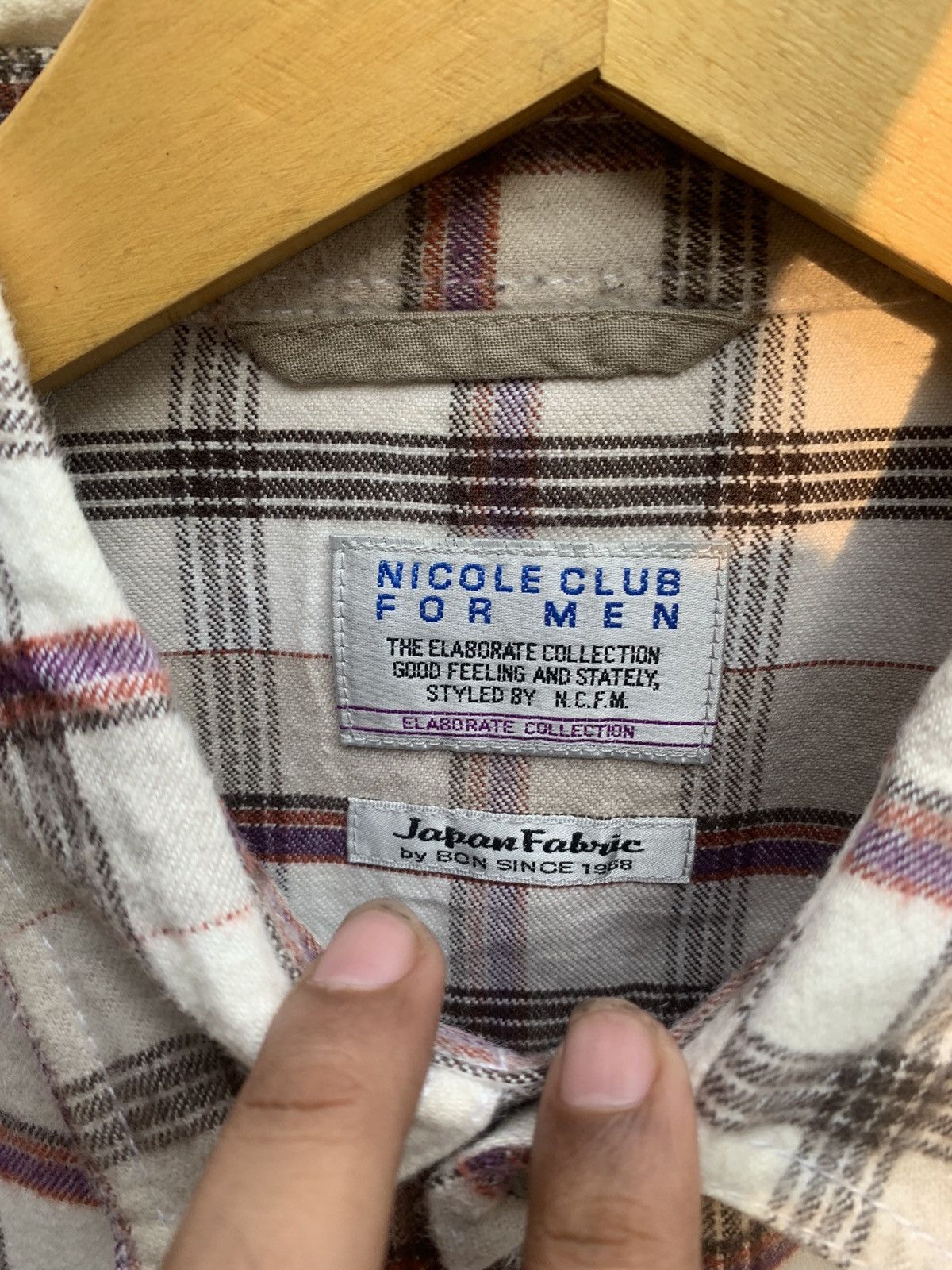 Designer × Japanese Brand × Nicole Club Nicole Club For Men Plaid Western Shirt Size US L / EU 52-54 / 3 - 5 Thumbnail