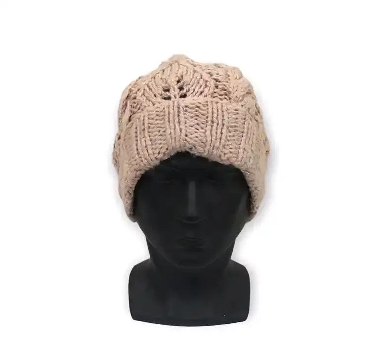 Japanese Brand Ollinkari Plain Knit Beanie Hat Size ONE SIZE - 2 Thumbnail