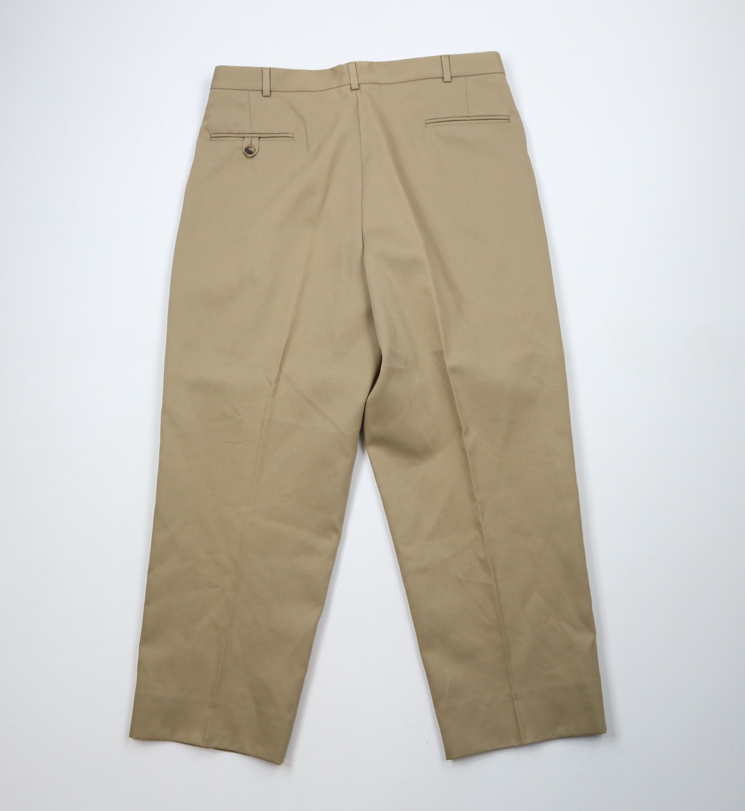 Vintage Vintage 90s Palm Beach Wide Leg Chino Pants Khaki Beige Size US 36 / EU 52 - 10 Thumbnail