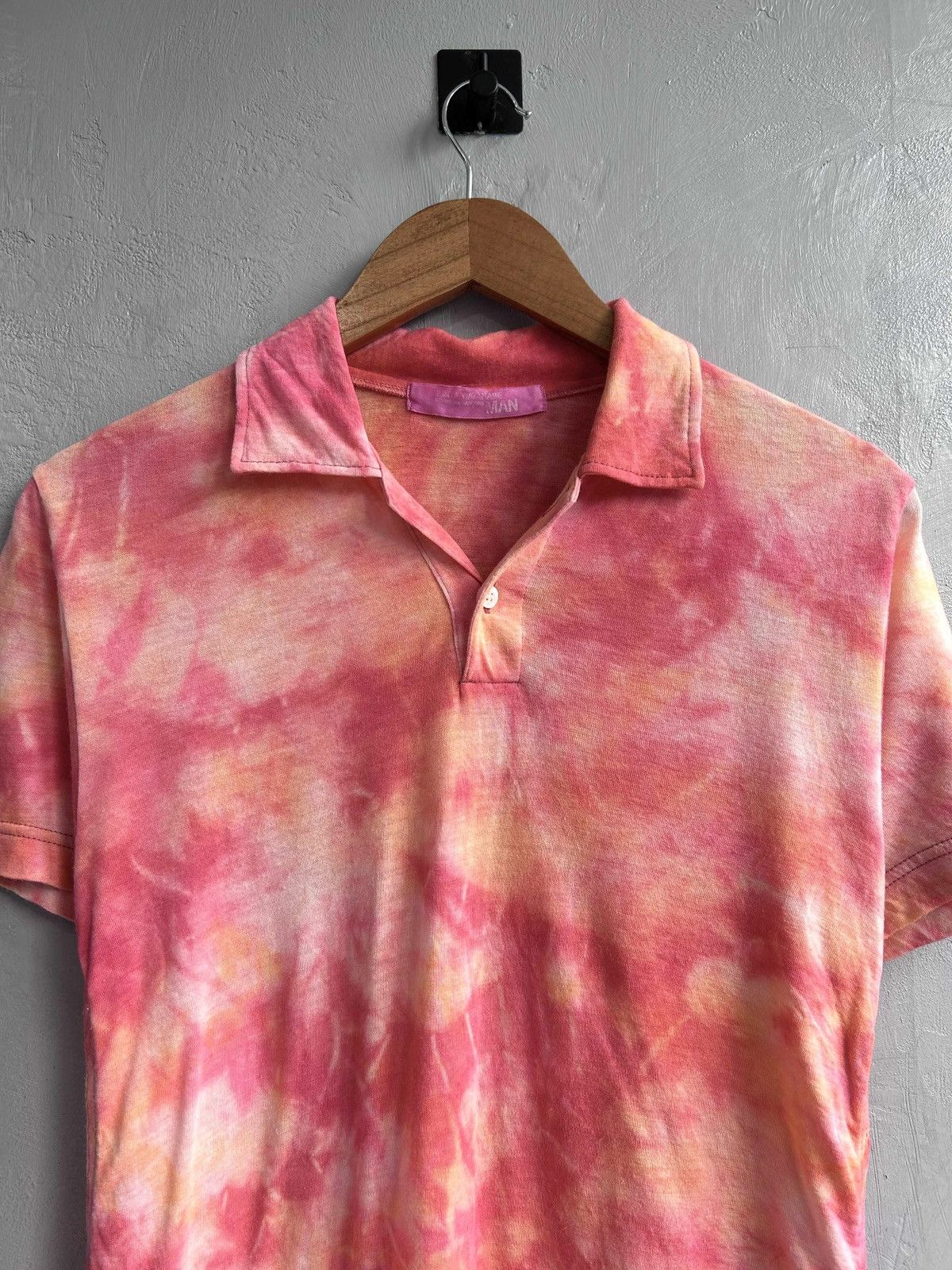 Comme des Garcons Junya Watanabe MAN Pink Tie-Dye Shirt Size US S / EU 44-46 / 1 - 4 Thumbnail