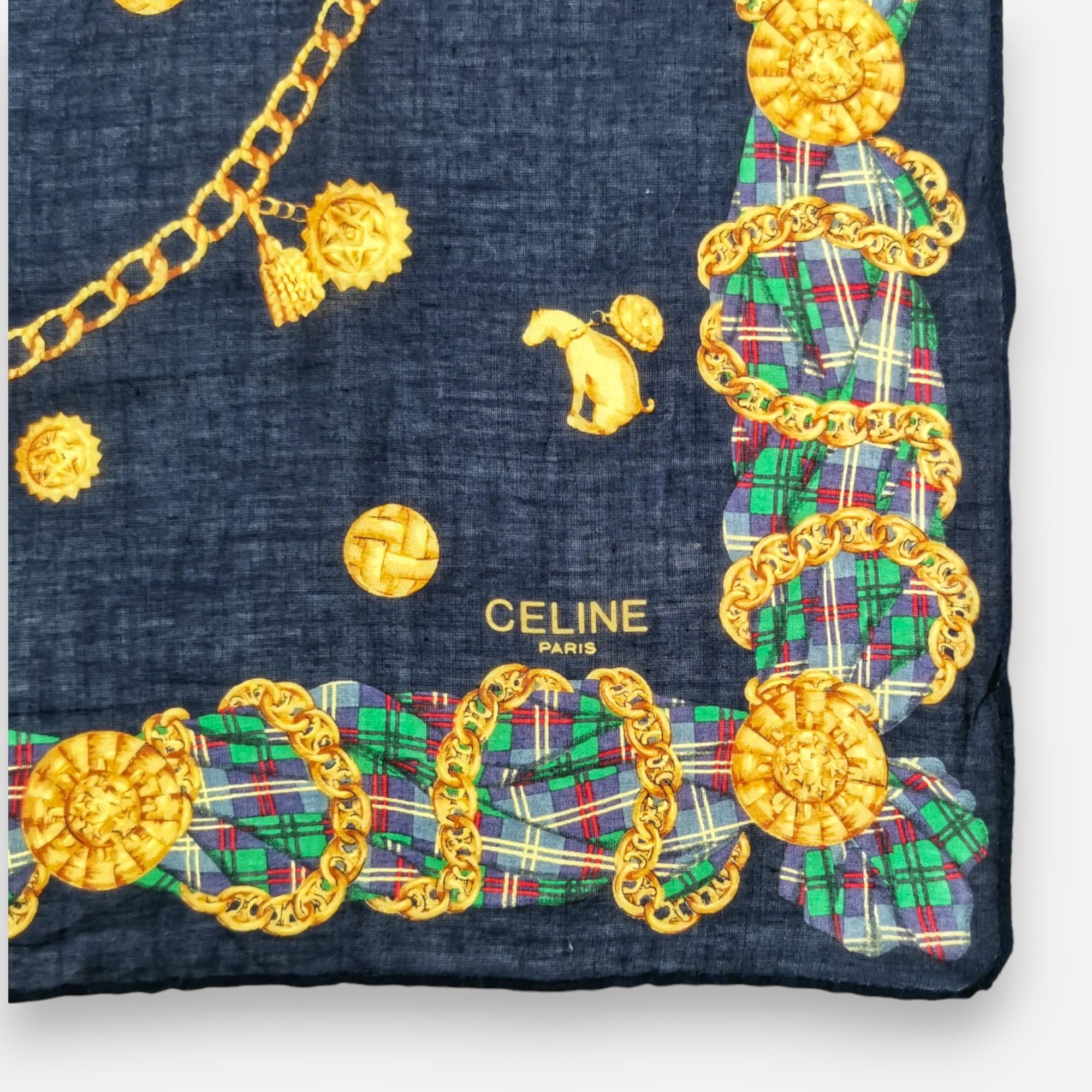 Celine Vintage CELINE Handkerchief Pocket Square Bandana Size ONE SIZE - 4 Thumbnail