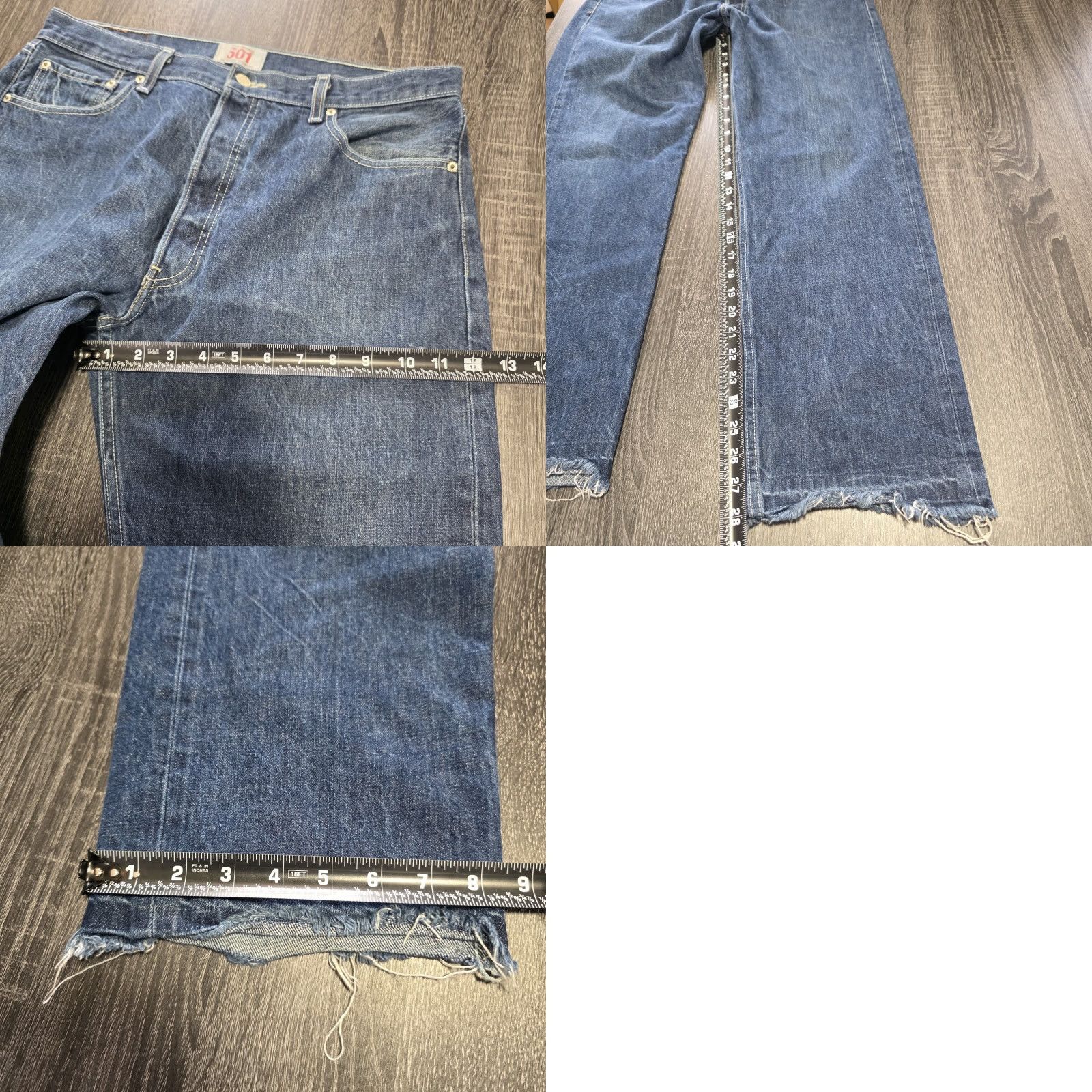Levi's VINTAGE Levis 501 Jeans Mens 34x28 Blue Denim Straight Button Fly WPL 423 501 Model Dark Fabric Product: Jeans - Levi's 501, 34x28 - Mens Size US 34 / EU 50 - 9 Thumbnail