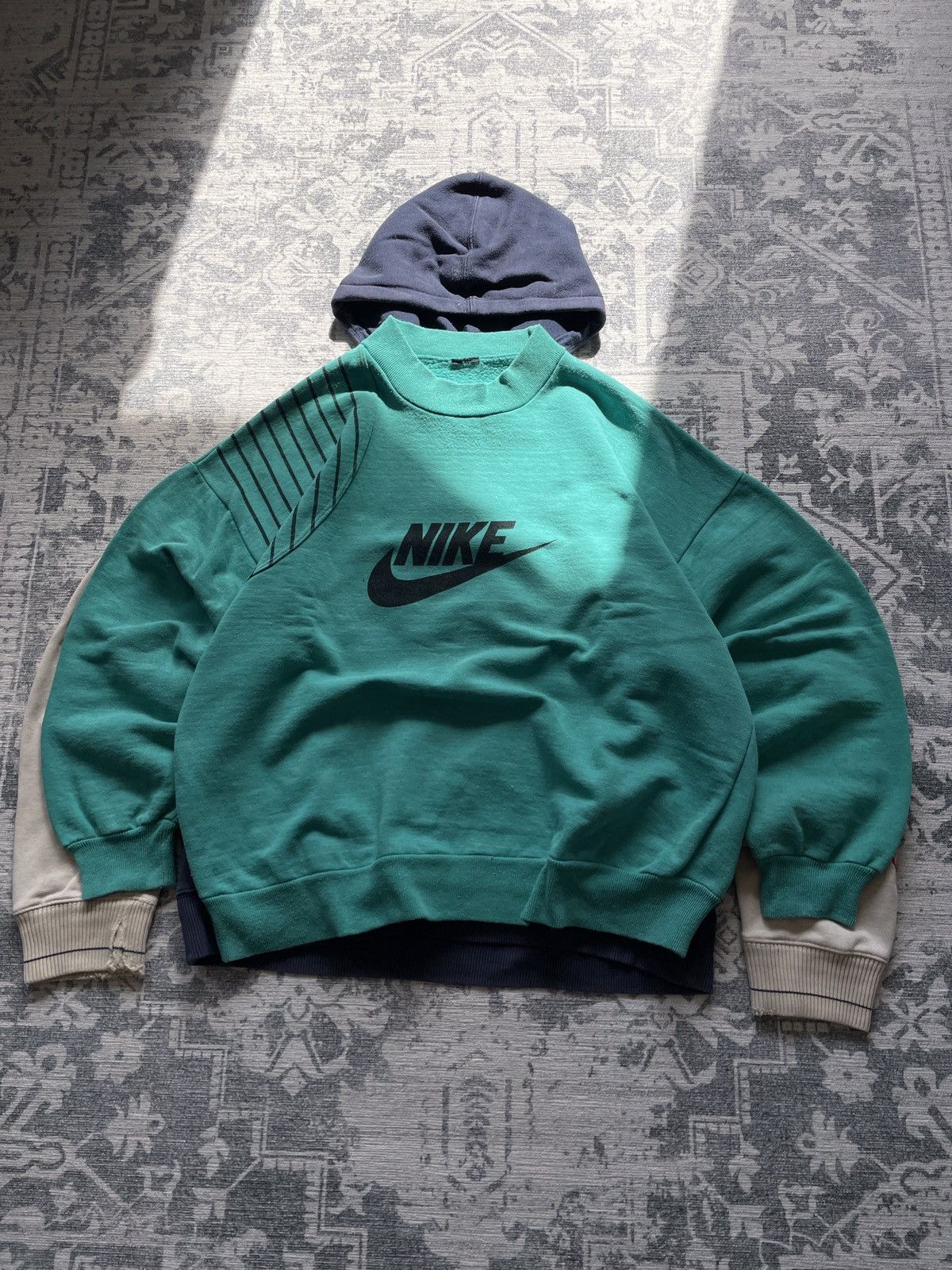 💥Vintage Nike Big Logo Baggy Cropped Crewneck Sweatshirt 80s