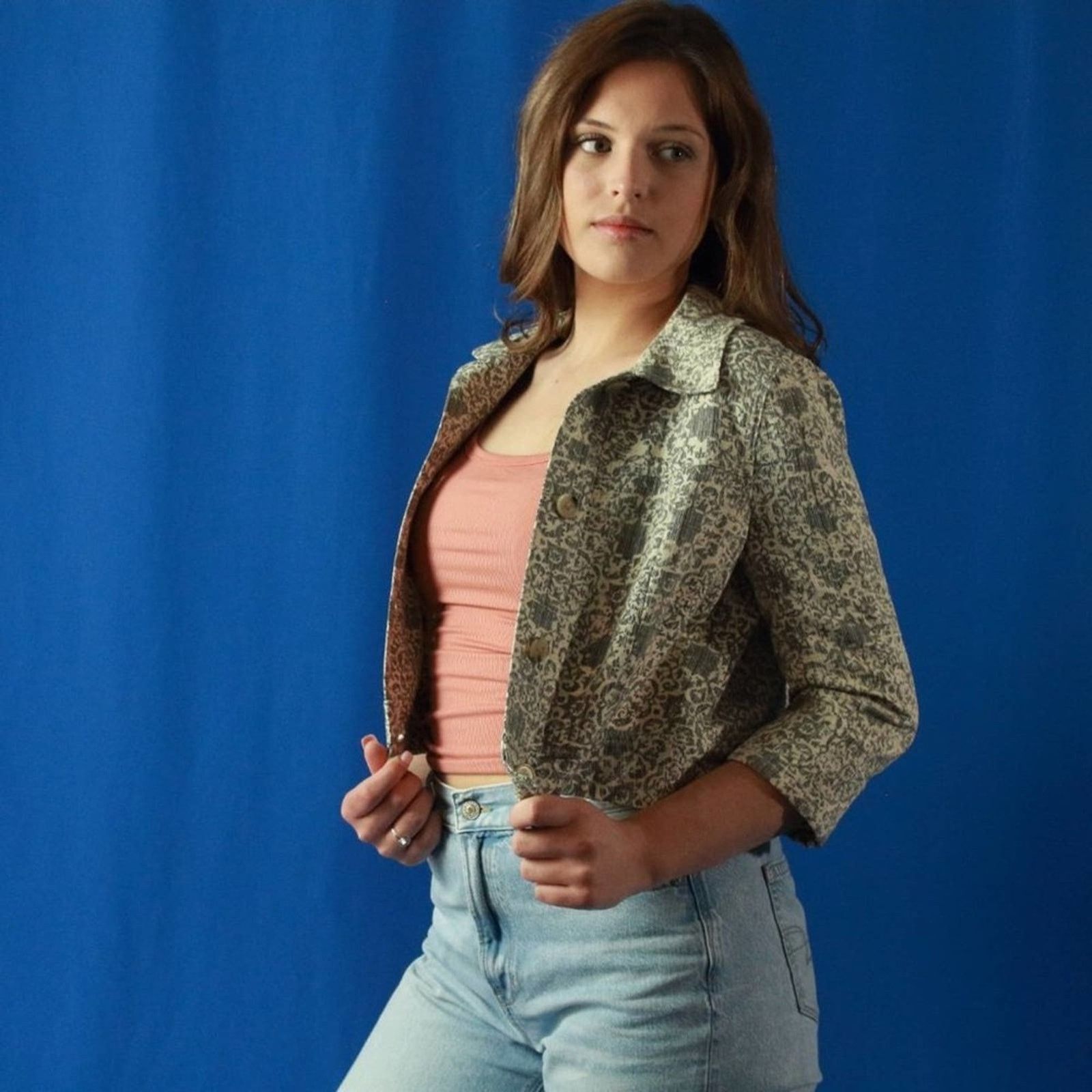 Theory Theory Ecru Brocade Cropped Box Jacket - M Size M / US 6-8 / IT 42-44 - 6 Thumbnail