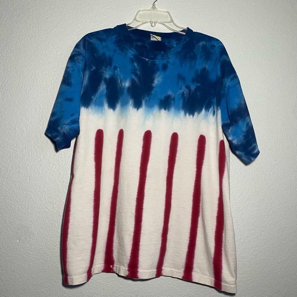 Other Tie Dye T-Shirt Blue Red Size XL sun dog tag Size US XL / EU 56 / 4 - 1 Thumbnail