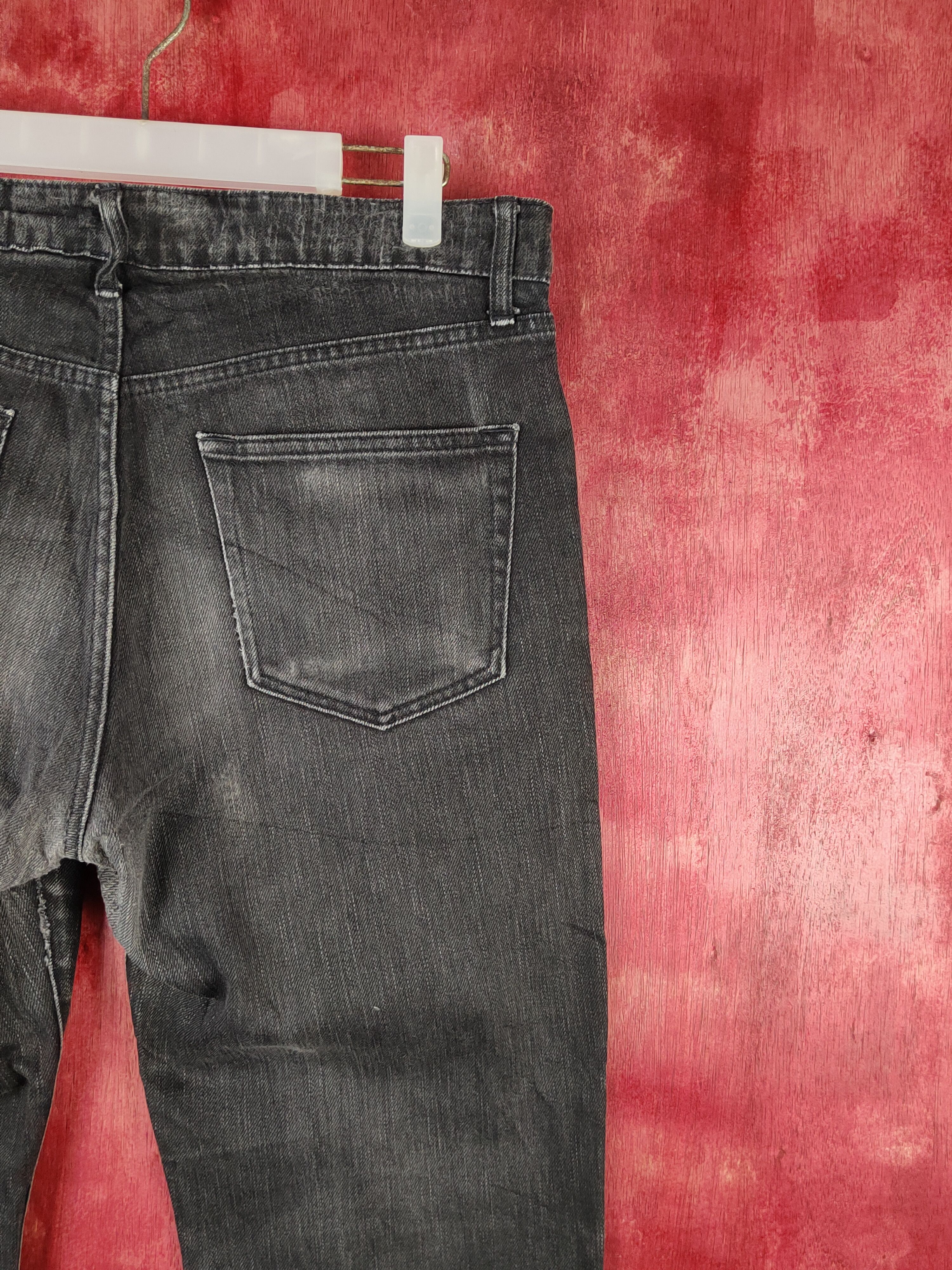 Japanese Brand Uniqlo Blue Faded Distressed Ripped Jeans #S1701 Size US 33 - 11 Thumbnail