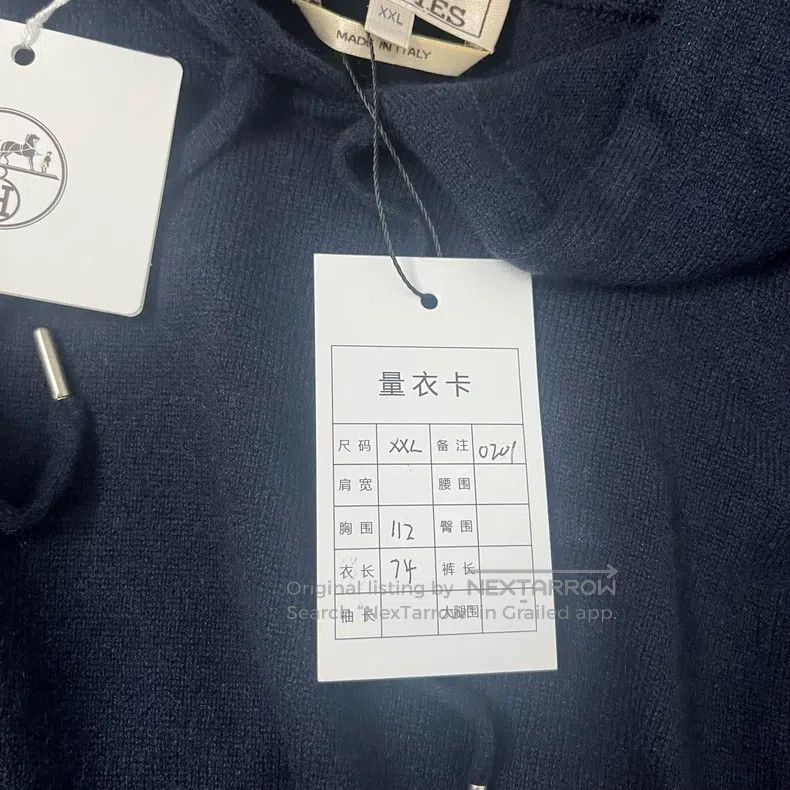 Hermes Hermes 23 Fall/Winter Hooded Knit 100% Cashmere Size US XXL / EU 58 / 5 - 5 Thumbnail