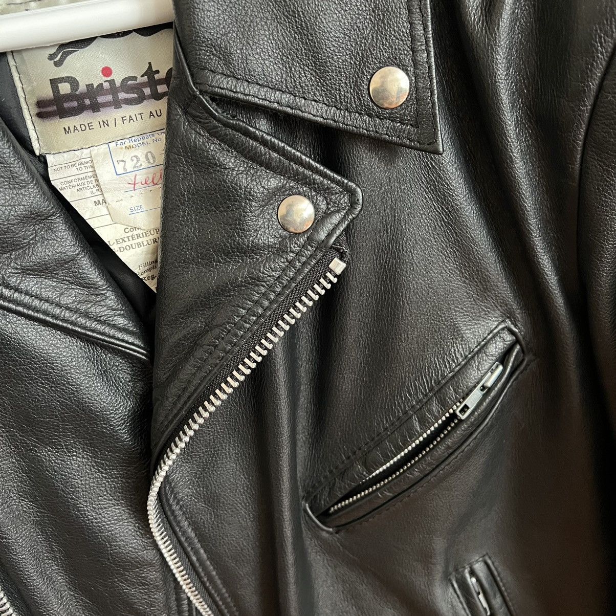Vintage Leather Biker Jacket Vintage Heavy Real Leather Size US M / EU 48-50 / 2 - 8 Thumbnail