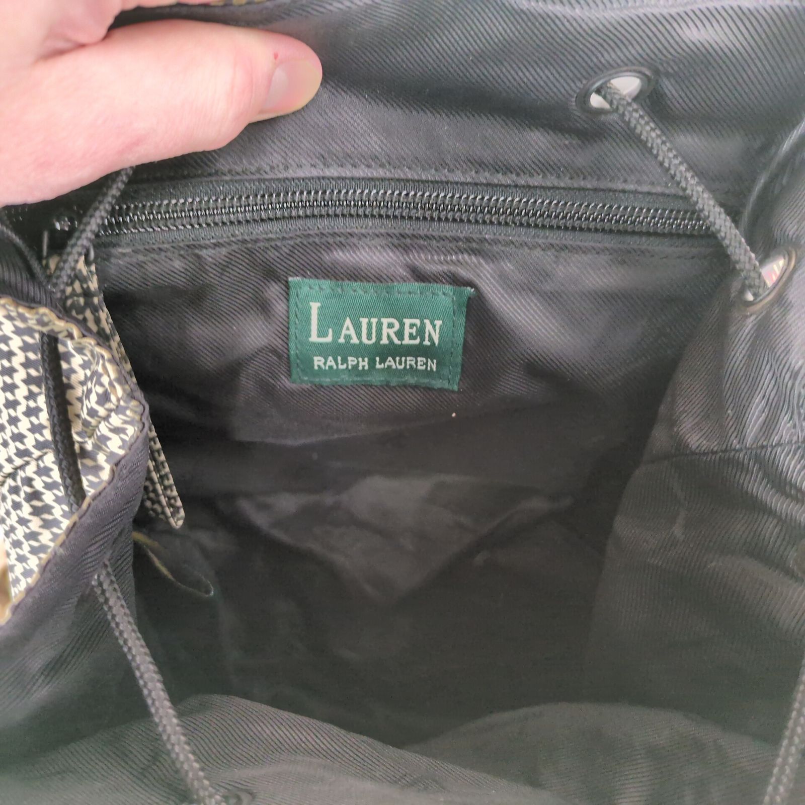 Ralph Lauren LRL Ralph Lauren Houndstooth Print Nylon Backpack Size ONE SIZE - 5 Thumbnail