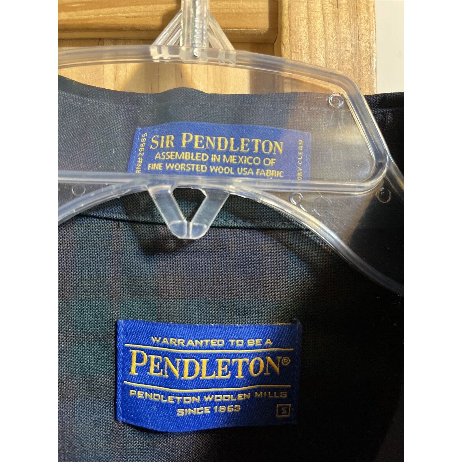 Pendleton Pendleton Black Watch Tartan Green Plaid Men’s Shirt S Wool Size US S / EU 44-46 / 1 - 3 Thumbnail