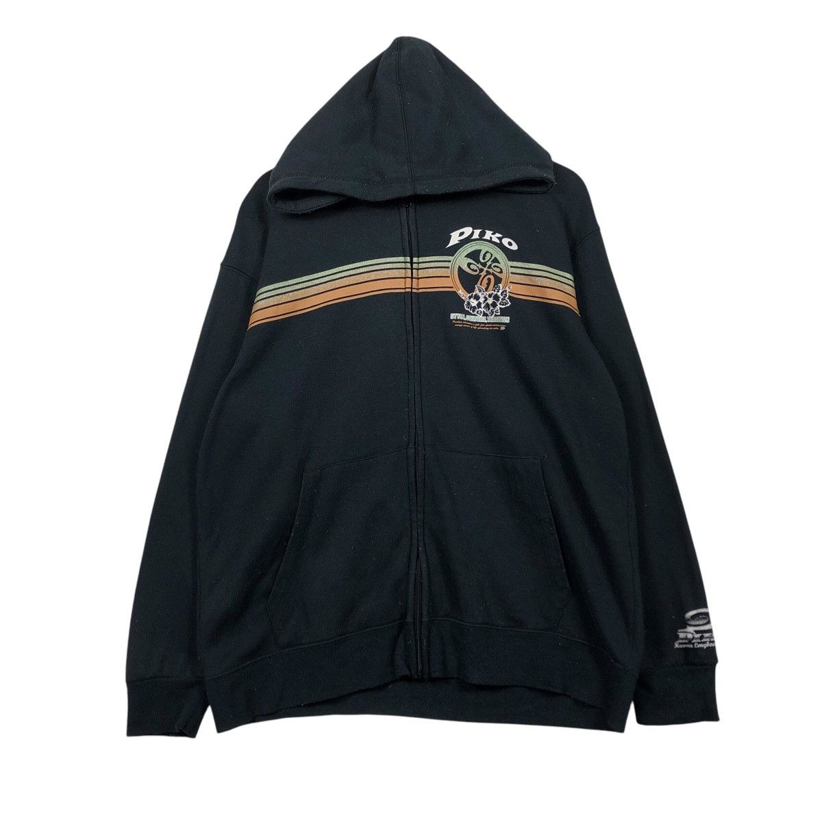 Japanese Brand × Vintage 📌Vintage Zipper Hoodie Sweater Piko Hawaii Big Logo Size US L / EU 52-54 / 3 - 2 Thumbnail