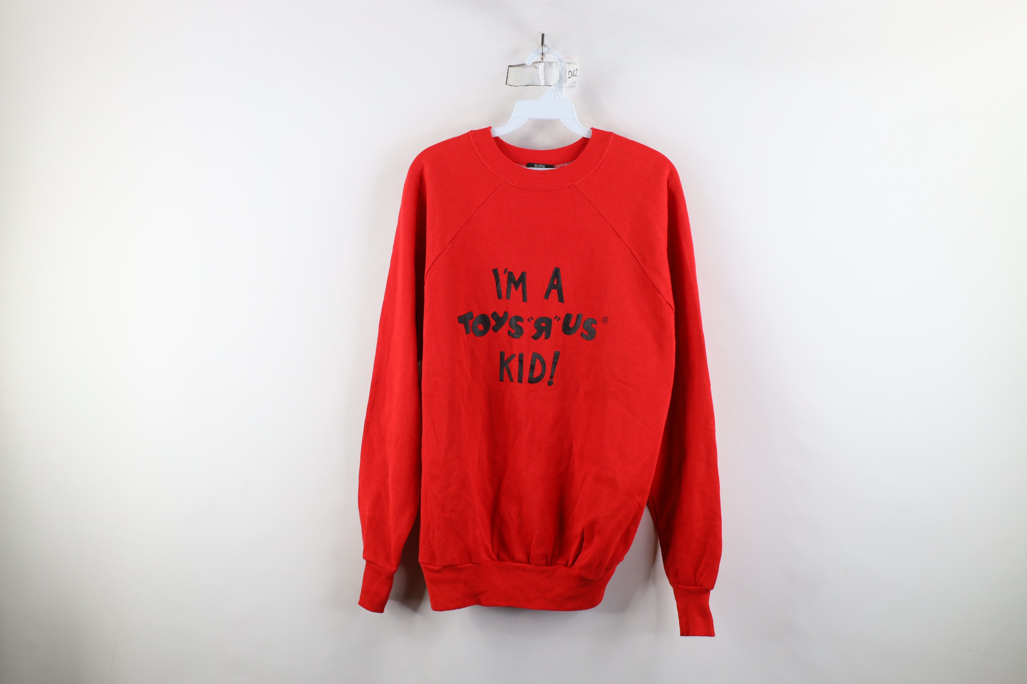 Vintage Vintage 80s 90s A Toys R Us Kid Crewneck Sweatshirt Red USA Size XL / US 12-14 / IT 48-50 - 1 Thumbnail