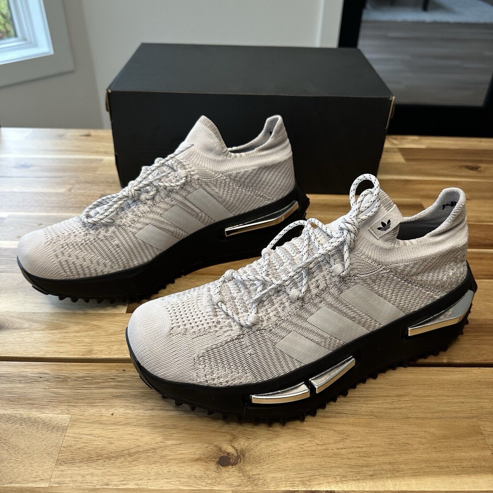 Adidas Adidas NMD S1 White Silver Metallic Black ID0361 Size 11 Size US 11 / EU 44 - 3 Thumbnail