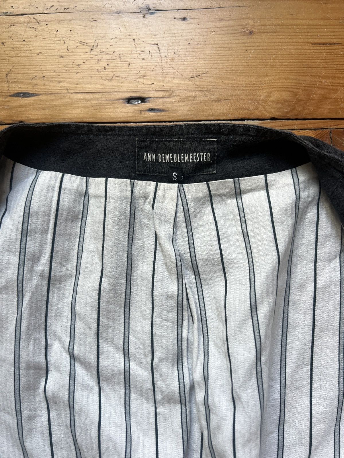 Ann Demeulemeester Ann Demeulemeester Men's Archive Wool Waistcoat, Anthracite Size US S / EU 44-46 / 1 - 2 Thumbnail
