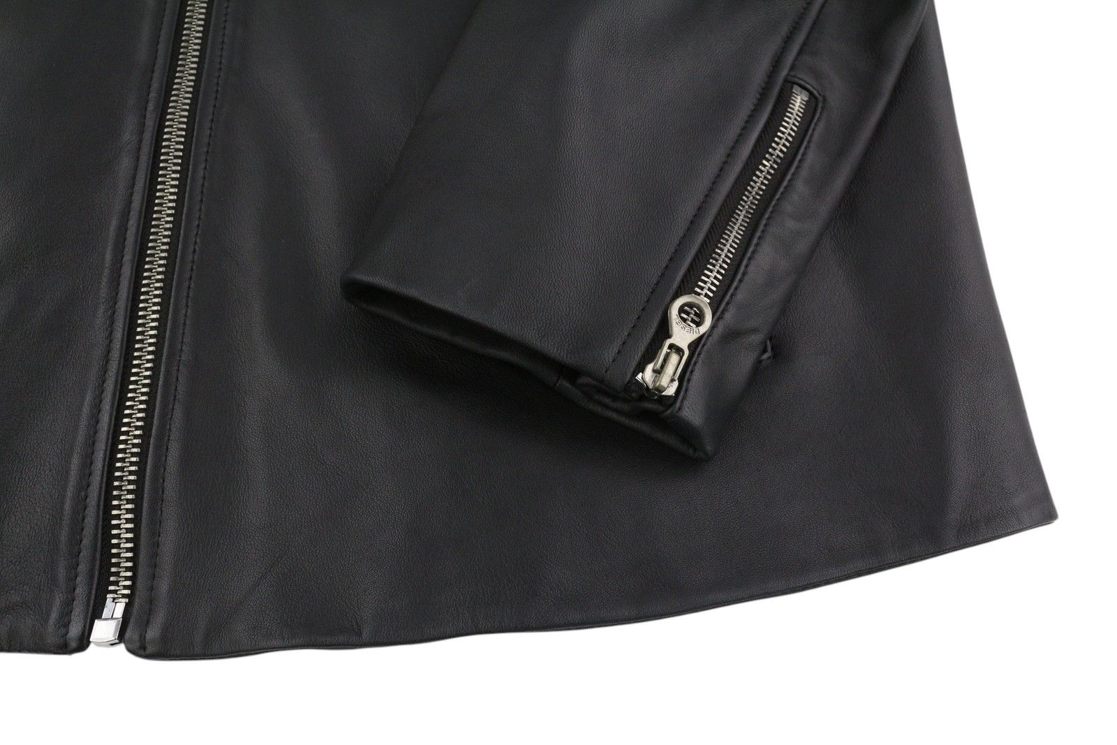 Diesel L-METALO 56 Black Sheepskin Leather Zip Logo Jacket 82856 Size US XL / EU 56 / 4 - 6 Thumbnail
