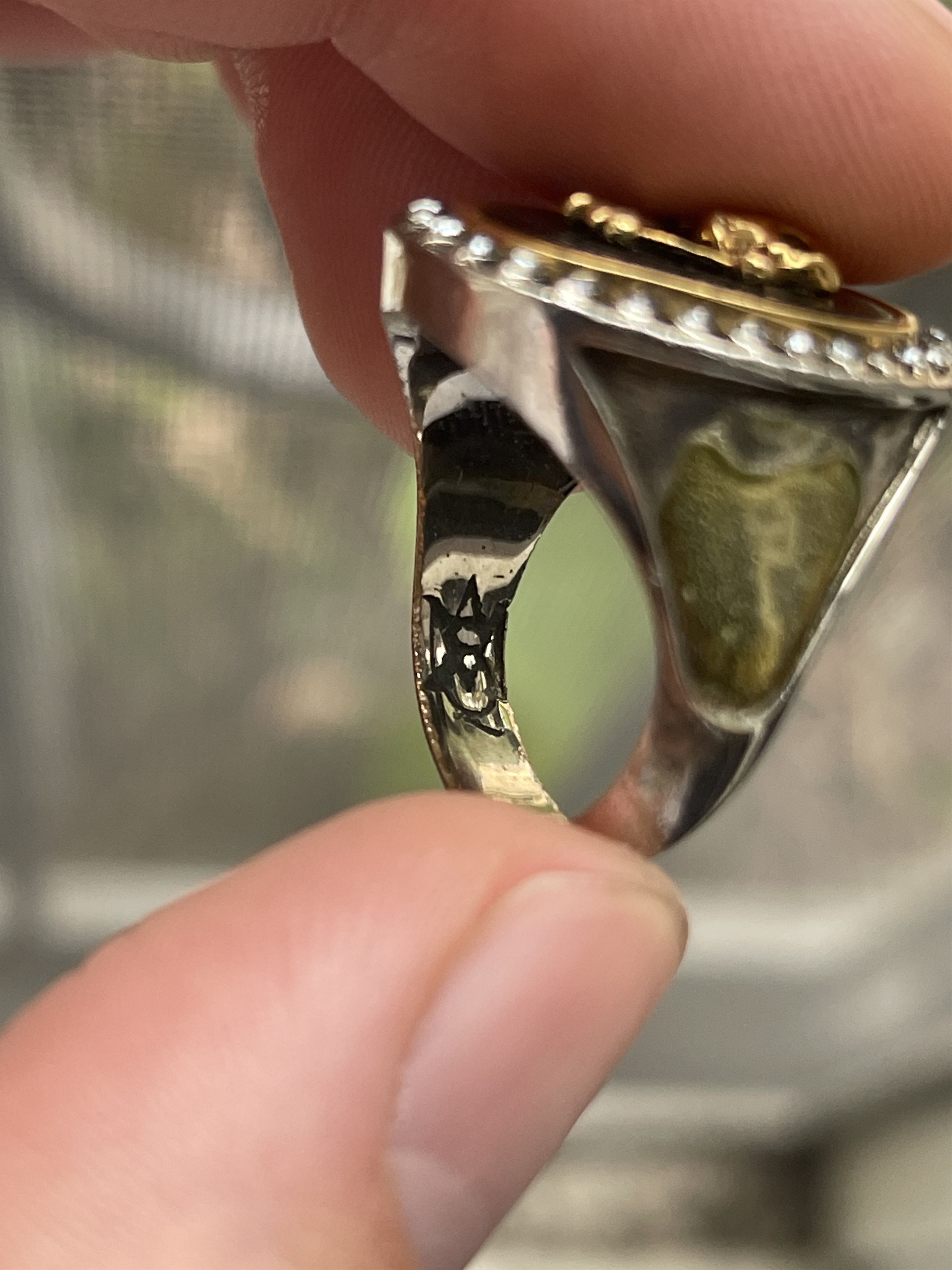 Alexander McQueen Alexander McQueen Two Tone Skeleton Ring Size ONE SIZE - 11 Thumbnail