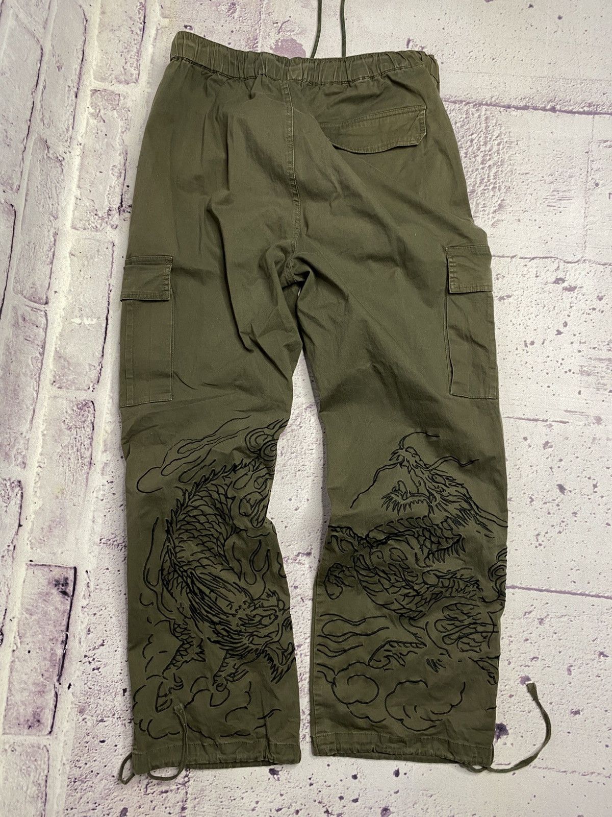 Ed Hardy X Urban Outfitters Japanese Cargo Dragon Pants