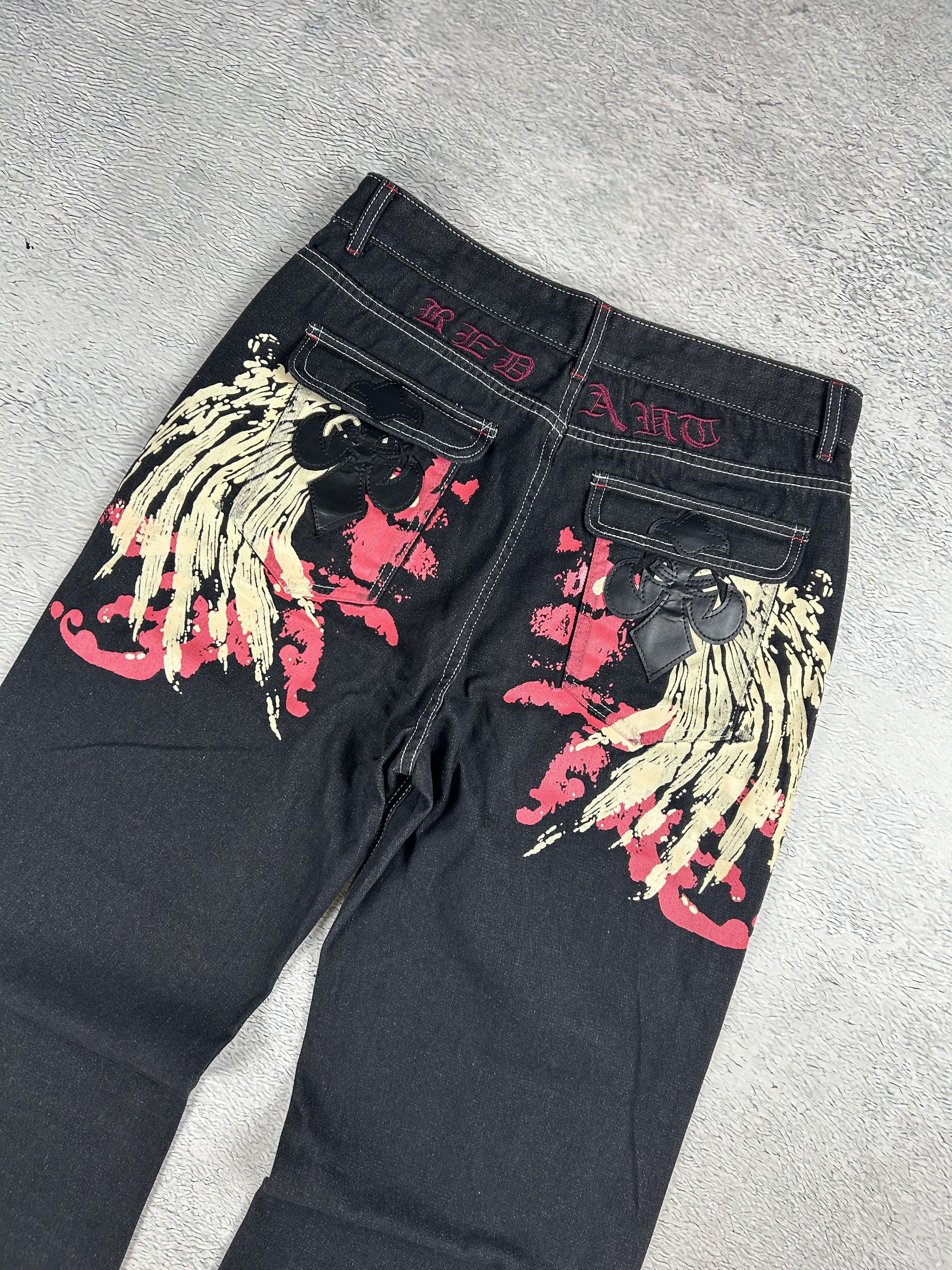 Japanese Brand Crazy Streetwear Jeans Baggy Big Logo Sk8 Light Size US 34 / EU 50 - 2 Thumbnail