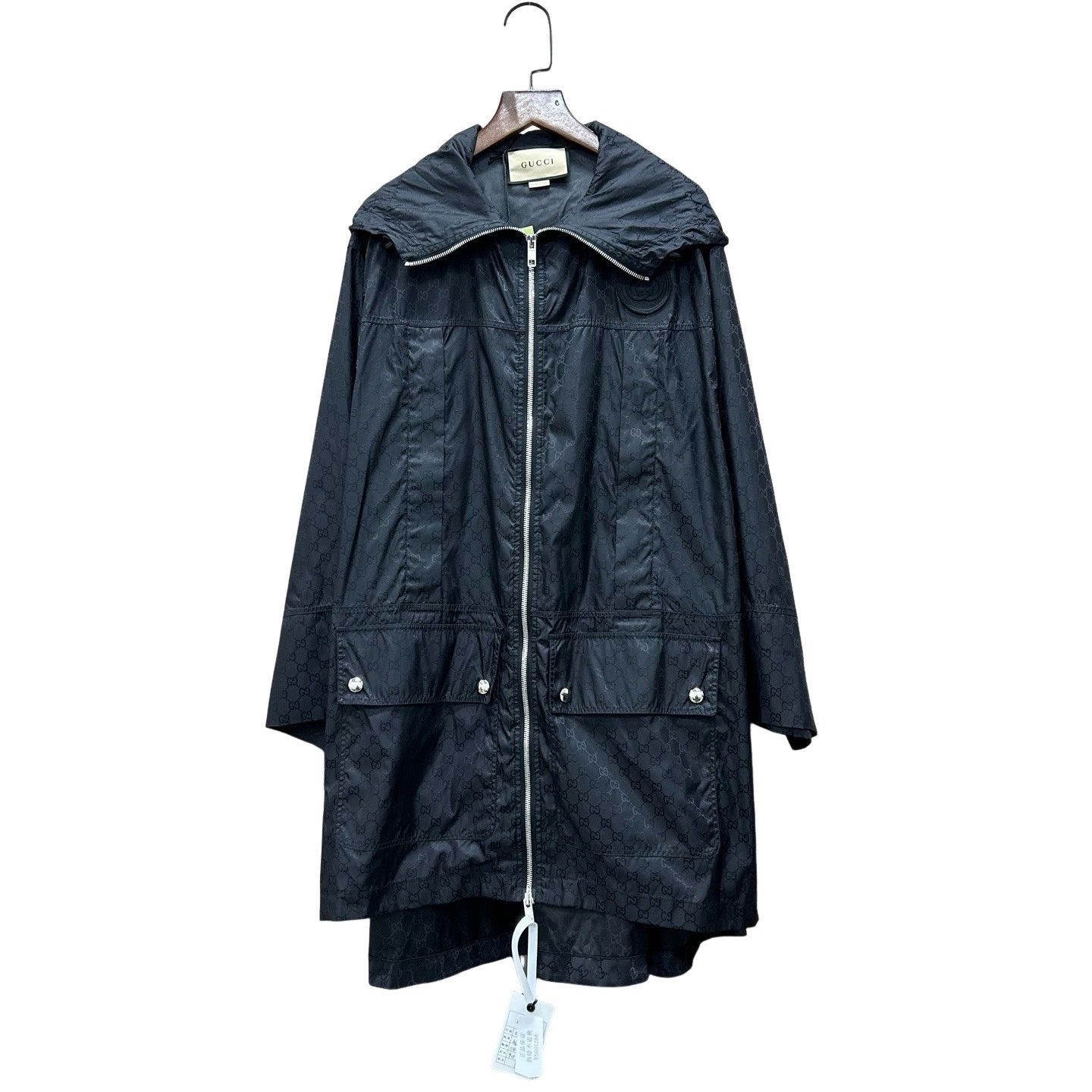 Gucci Gucci Black Logo Hooded Jacket Size 36 Size XS / US 0-2 / IT 36-38 - 1 Thumbnail