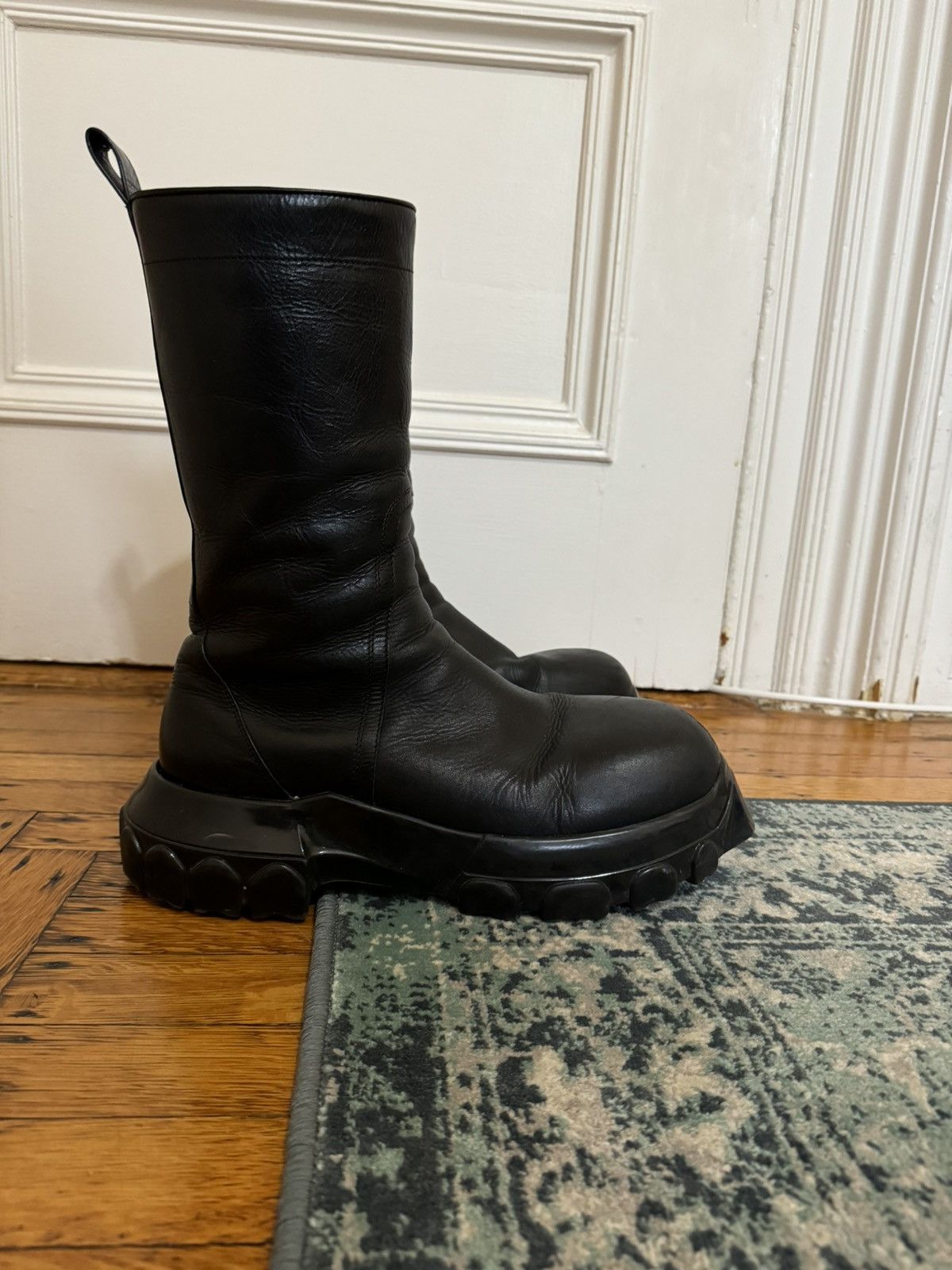 Rick Owens Bozo Tractor Creeper Boots Polished Sole | Grailed