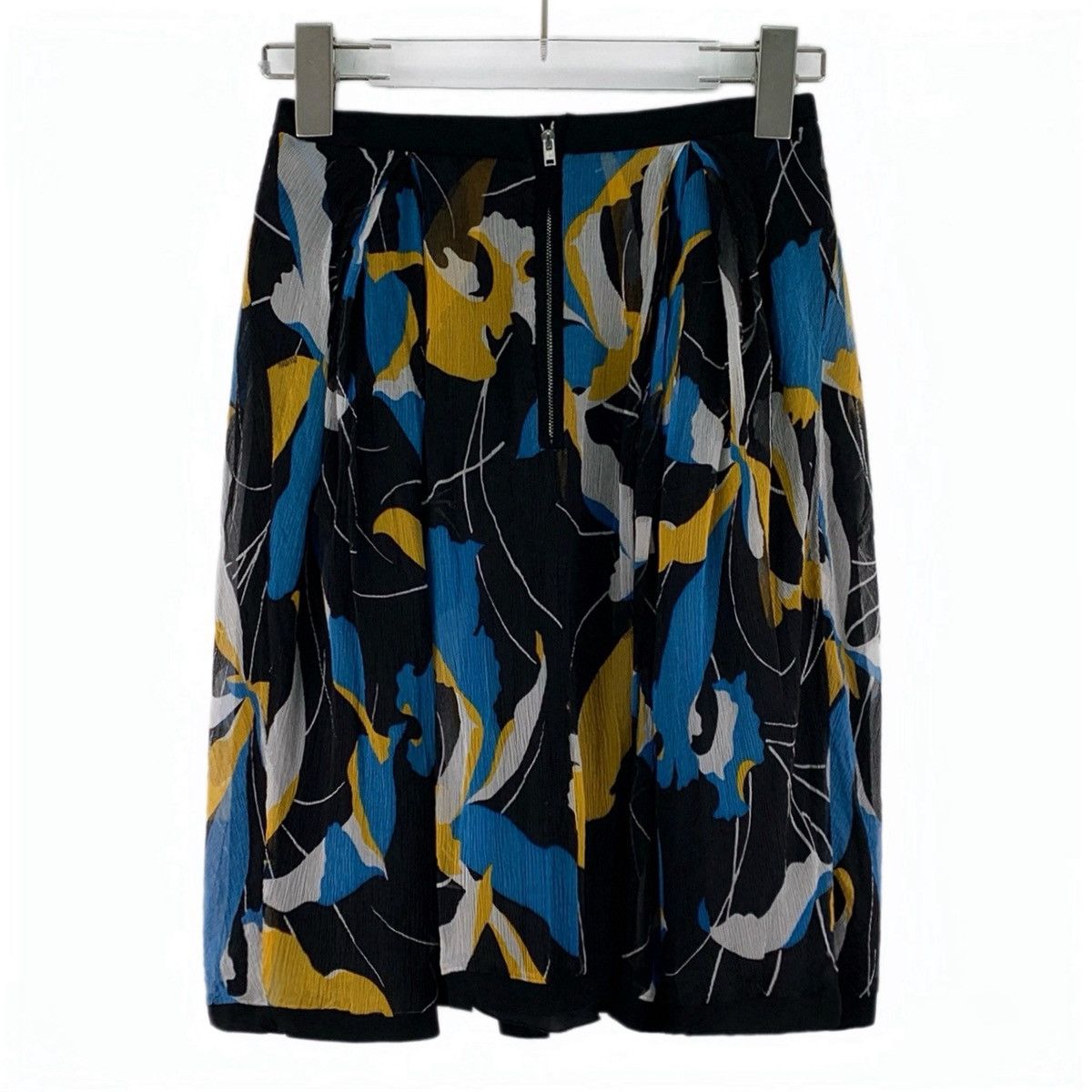 Miu Miu Miu Miu Multicolor Floral Printed Mulberry Silk Skirt K26WX Size 25" / US 0 / IT 36 - 2 Thumbnail