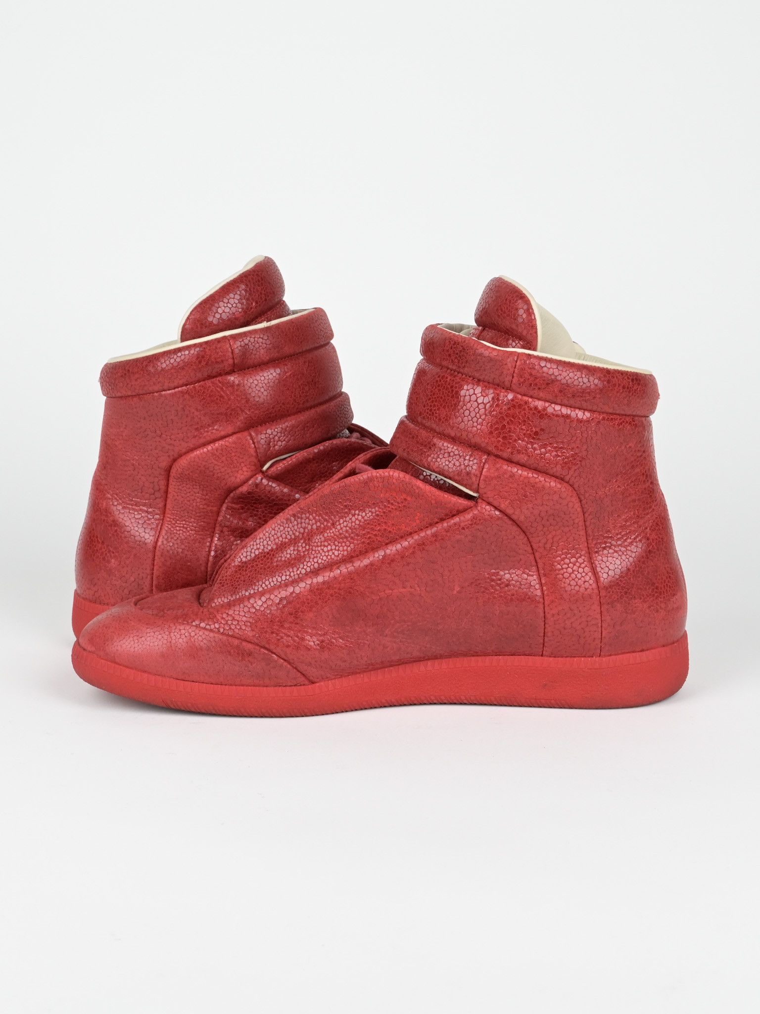 Maison Margiela Pebbled Leather Future High Top Sneakers Size US 11 / EU 44 - 6 Thumbnail