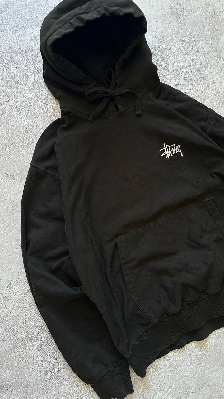 Stussy Stussy Basic Hoodie Mens Large Black Logo Hooded Size US L / EU 52-54 / 3 - 3 Thumbnail