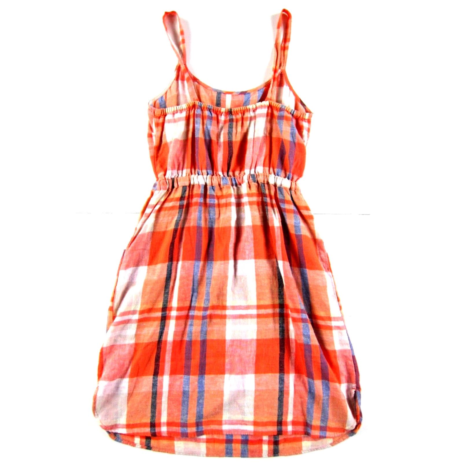 Old Navy Old Navy Plaid Pocket Tank Sun Dress Women Medium Linen Rayon Pink Size M / US 6-8 / IT 42-44 - 2 Thumbnail