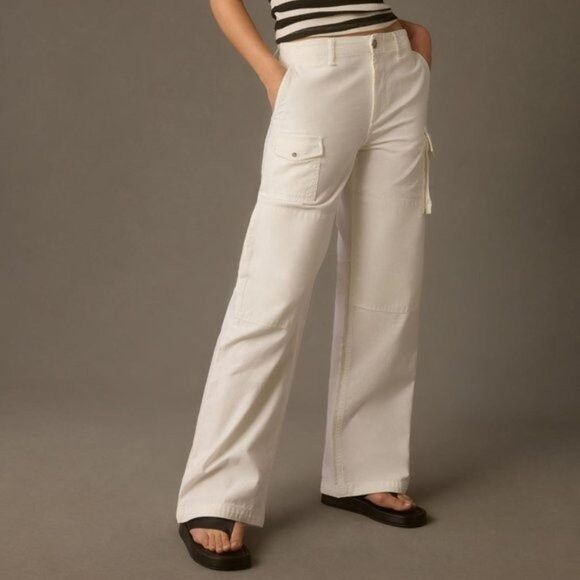 Rag & Bone NWT RAG & BONE Nora Cargo Pant in Optic White Women Size 26 Size 26" / US 2 / IT 38 - 1 Thumbnail