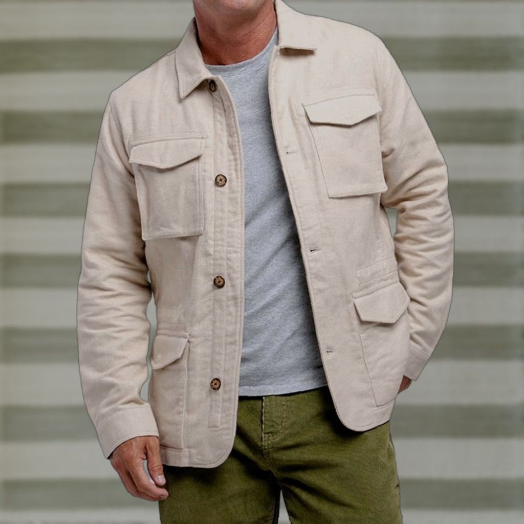 Vintage Mugsy Hemmingway Jacket Washed Tan Sz L Mens Jacket Mid-Length Washed Tan Pockets Vintage Style: Jacket Size US L / EU 52-54 / 3 - 1 Thumbnail