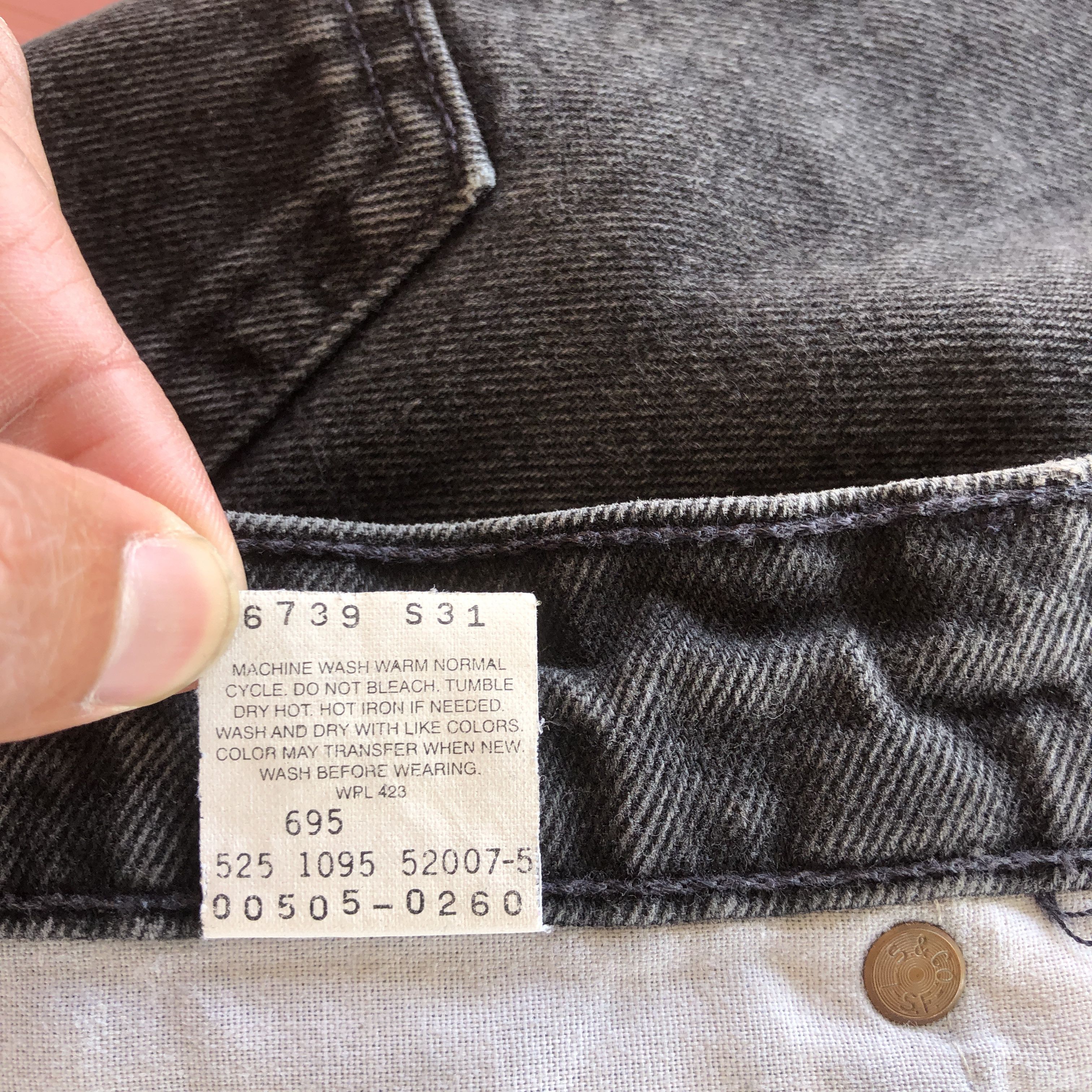 Levi's Vintage 90s Levis 505 Faded Black Paint Splatter Jeans Denim Size 28" / US 6 / IT 42 - 7 Thumbnail