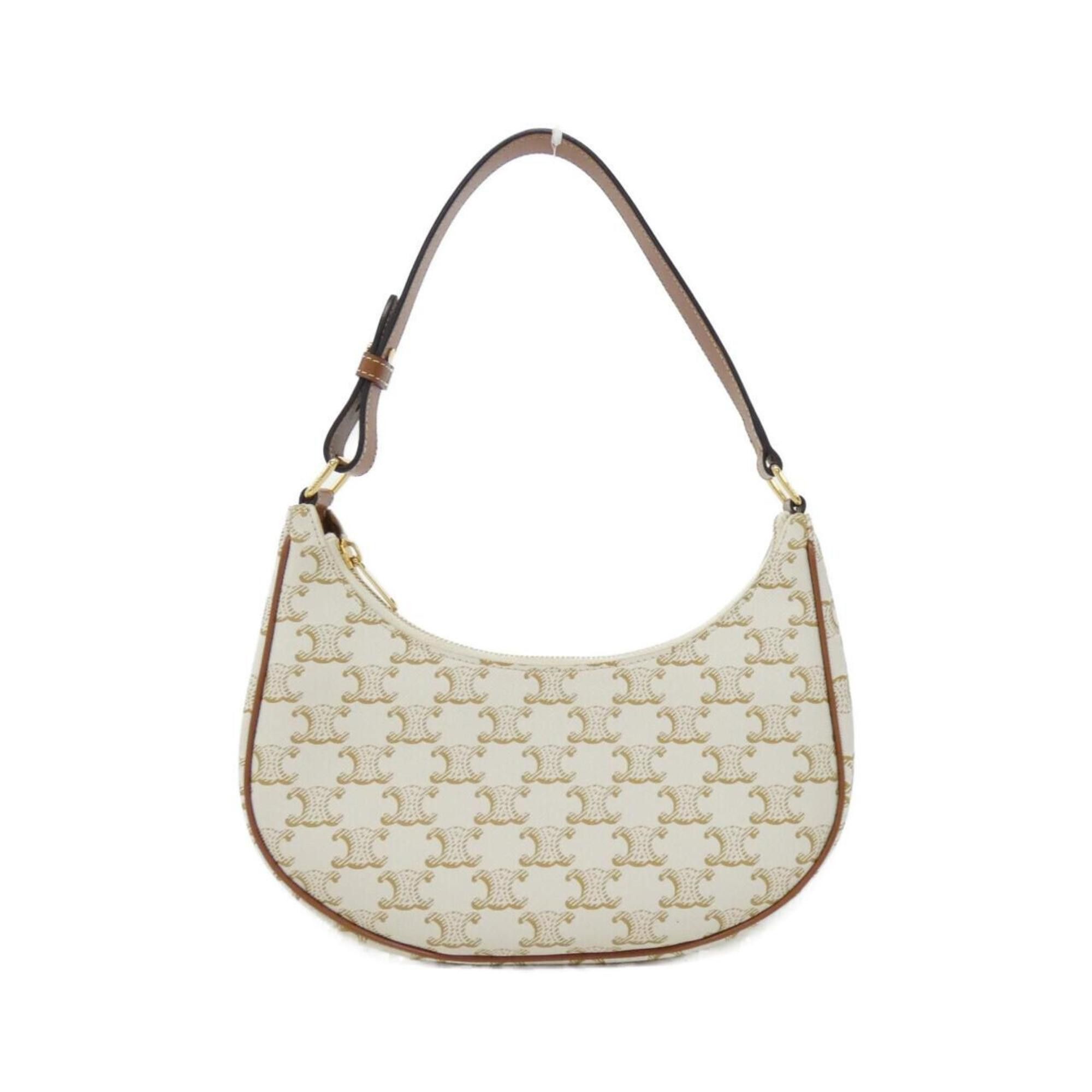 Celine Ava 193952Bzj Shoulder Bag in White, Women's