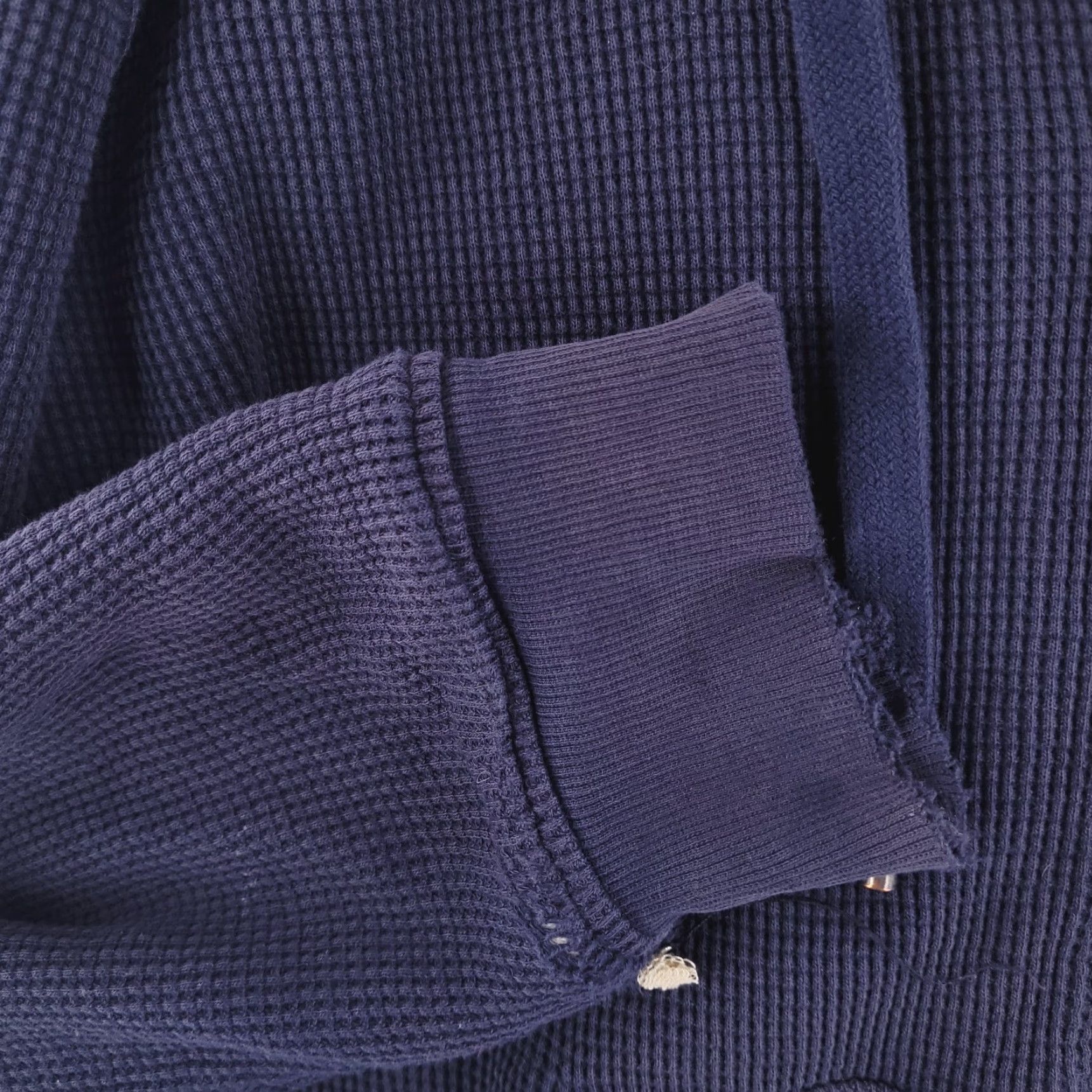 Michael Kors Michael Kors Hoodie Mens M Blue Waffle Thermal Sherpa Work Distressed Full Zip Size US M / EU 48-50 / 2 - 2 Thumbnail