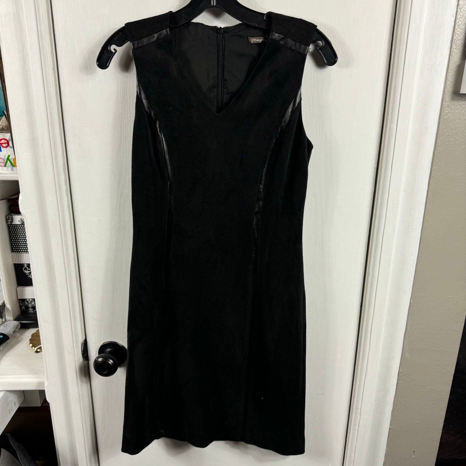 J.McLaughlin J. Mclaughlin Dominique Faux Suede Leather Dress - Black XS Size XS / US 0-2 / IT 36-38 - 3 Thumbnail