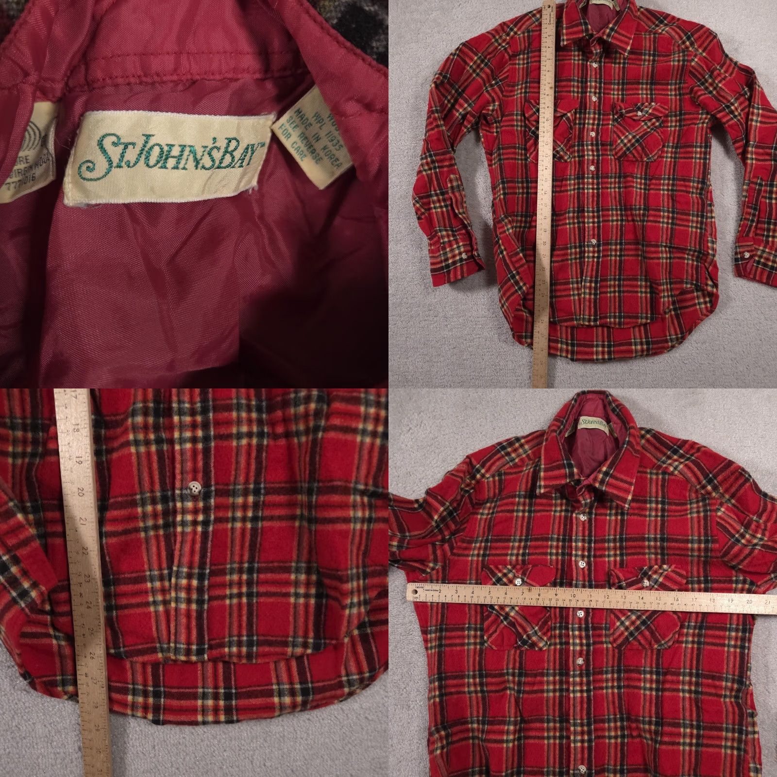 Vintage VINTAGE St Johns Bay Shirt Mens XL Plaid Wool Flannel Button Up Korea 90s Size US XL / EU 56 / 4 - 8 Thumbnail