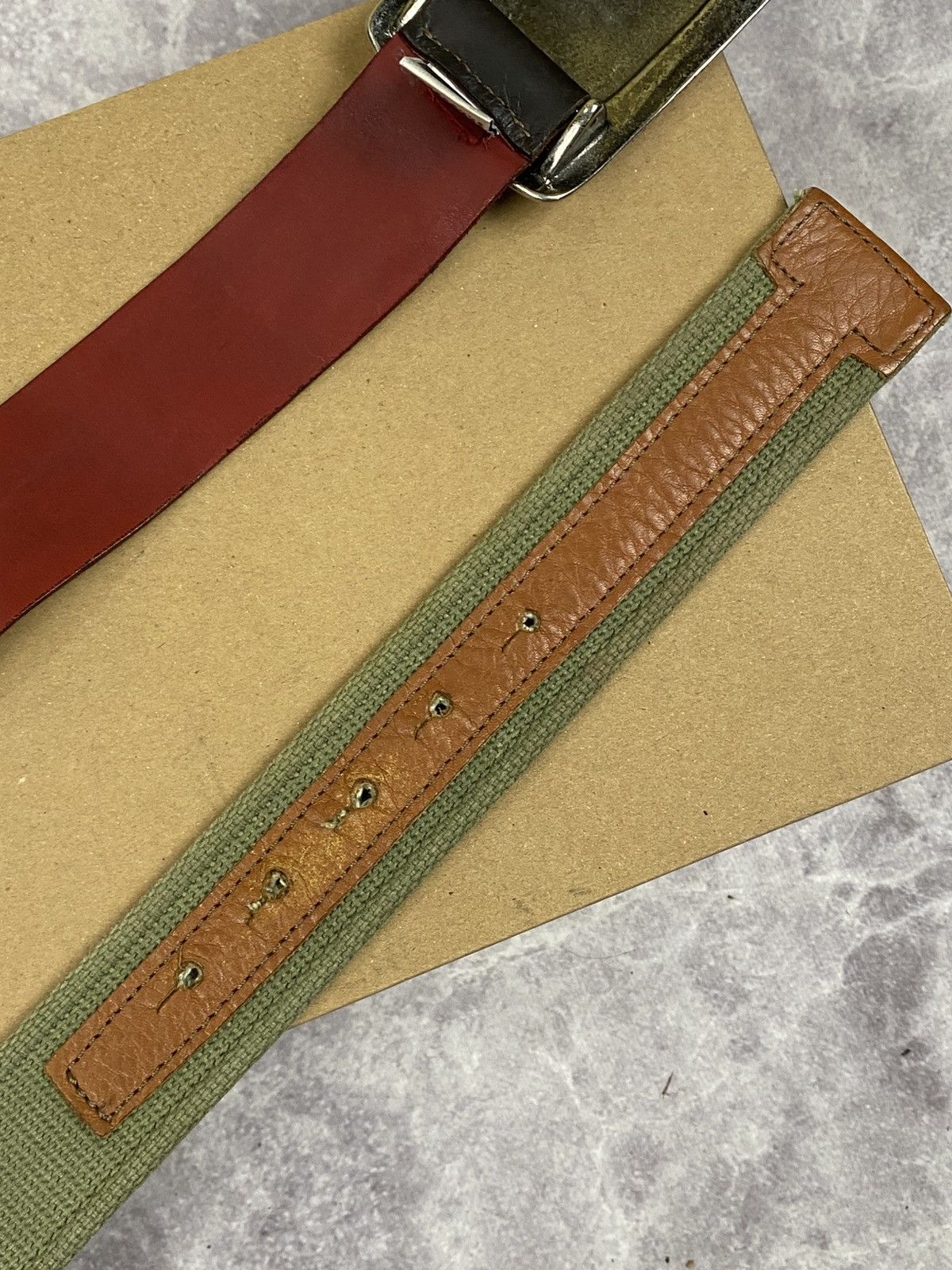 Dolce & Gabbana Dolce Gabbana Canvas and Leather Belt With Big Metal Buckle Size ONE SIZE - 6 Thumbnail