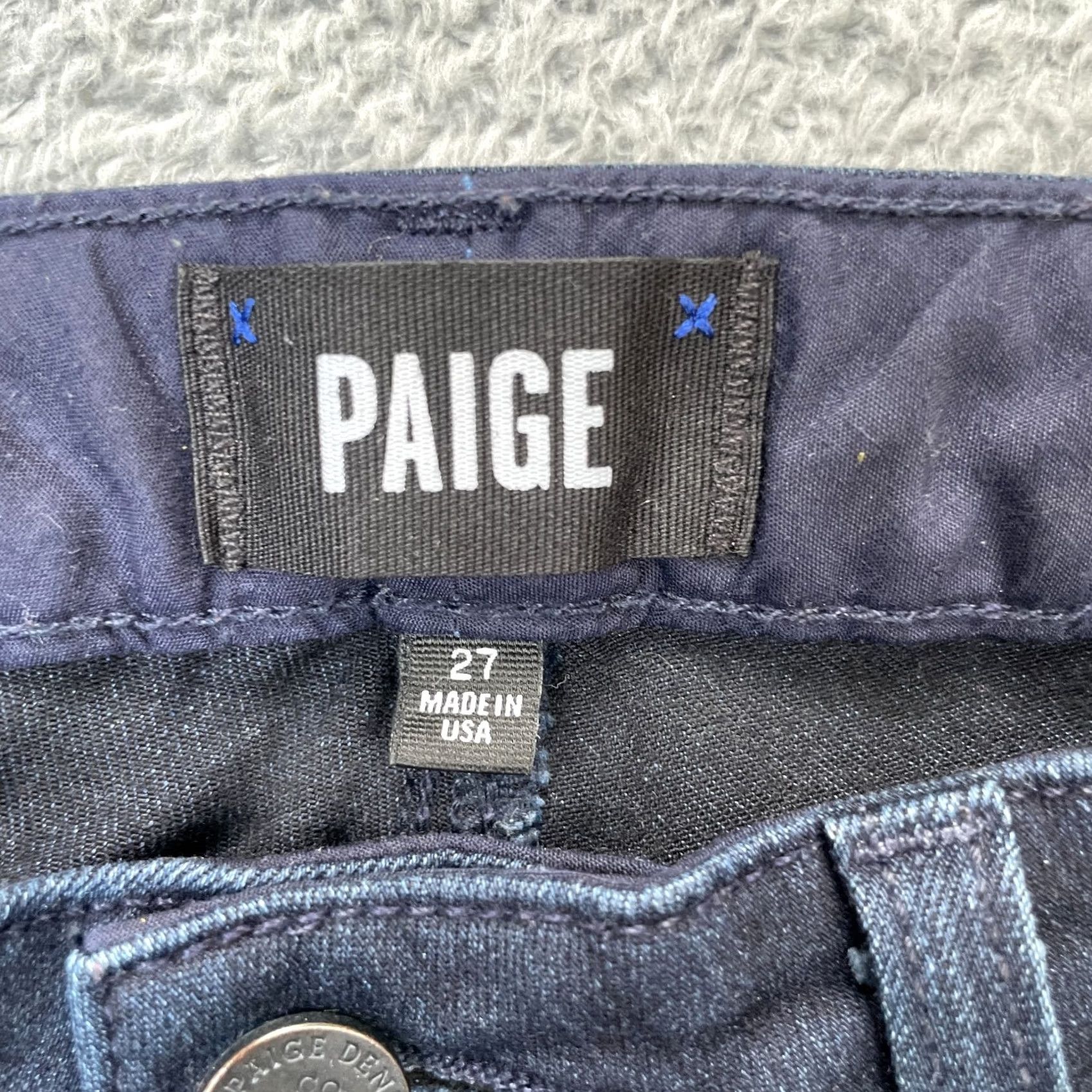 Paige Paige Jeans Womens 27 Blue Hoxton Ultra Skinny Denim Cotton Stretch Raw Hem Size 28" / US 6 / IT 42 - 3 Thumbnail