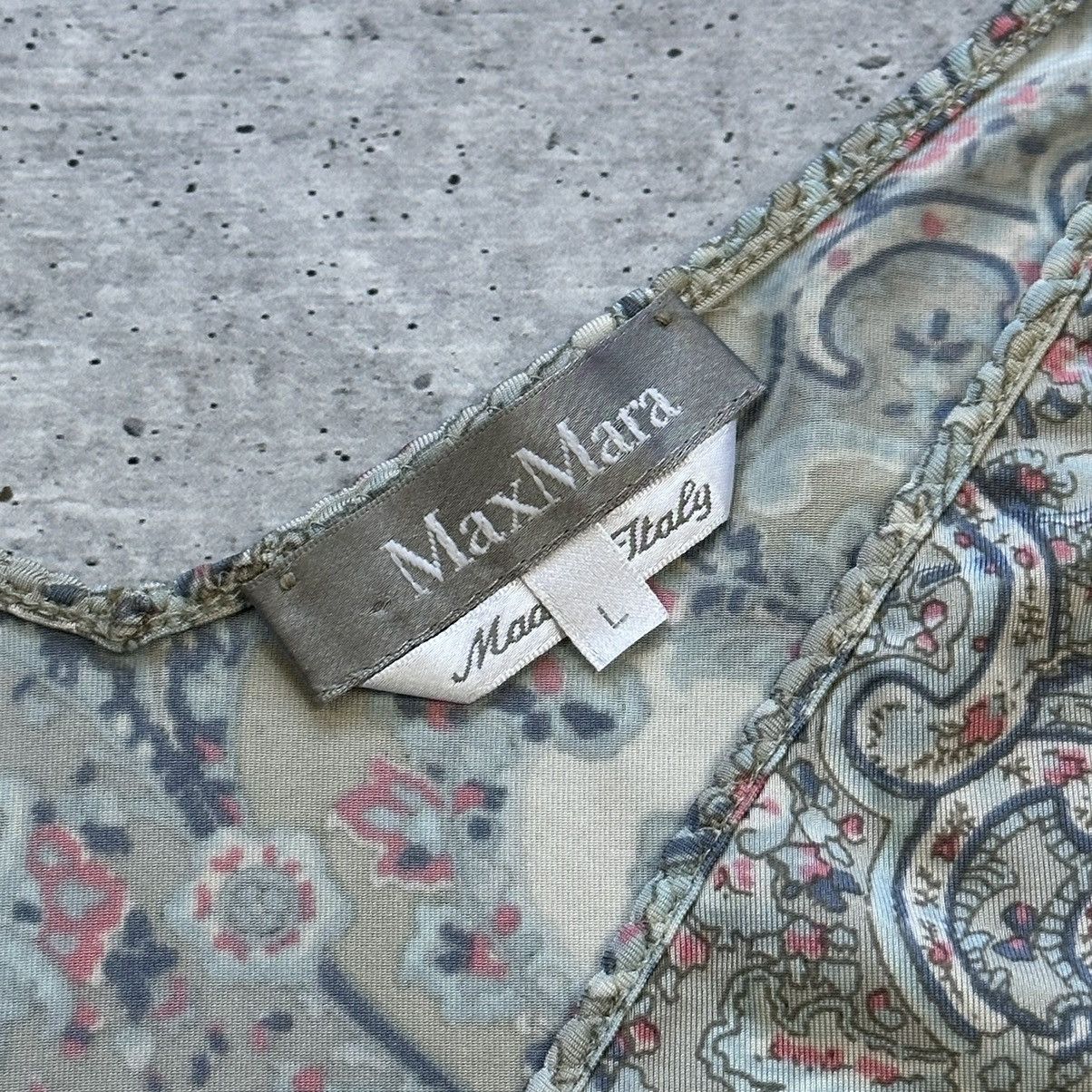 Max Mara Max Mara Tank Top Paisley Pattern V-neck Size L / US 10 / IT 46 - 6 Thumbnail